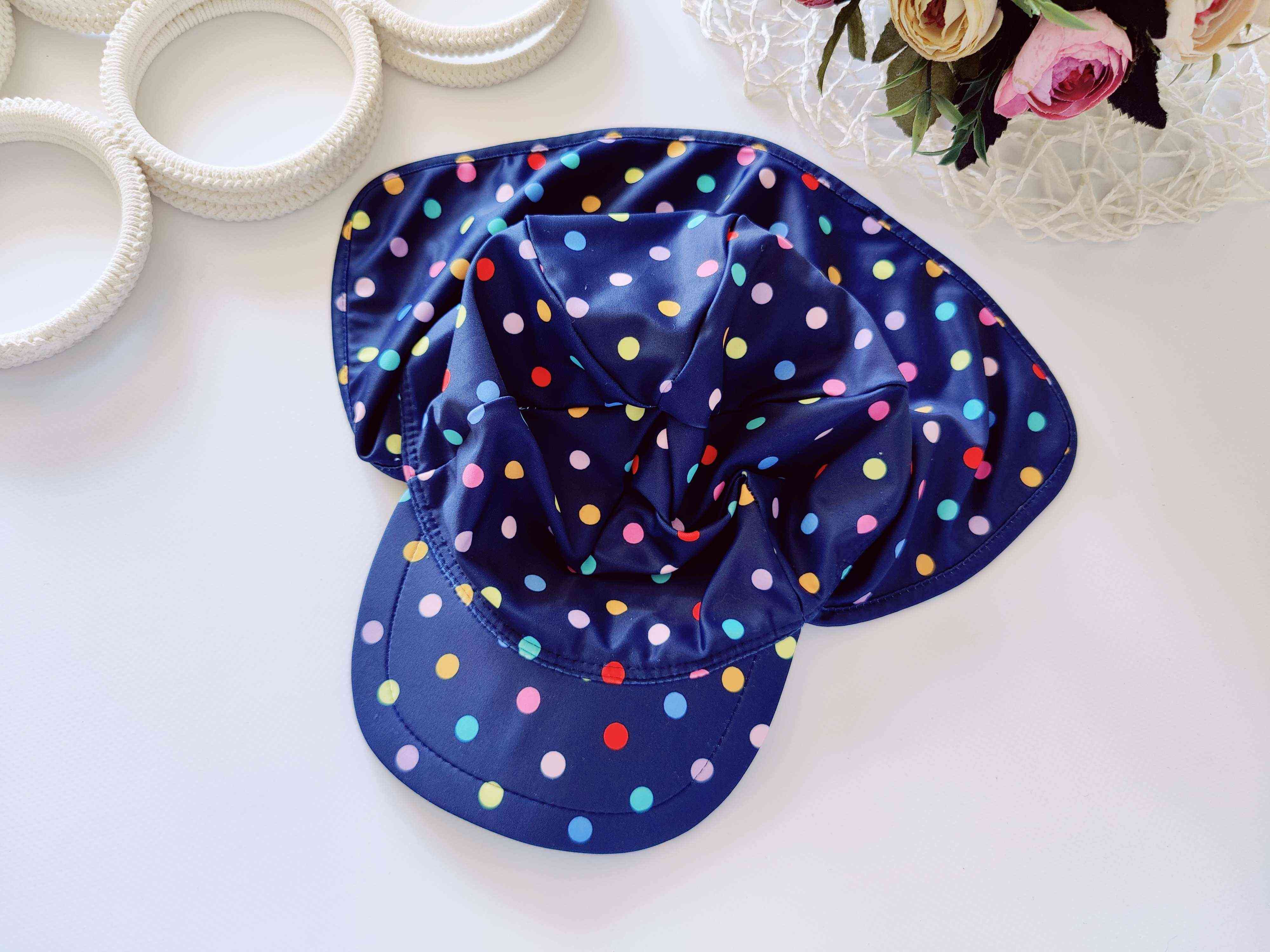 ОК 54 (3-4 года) Солнцезащитная пляжная кепка в горох