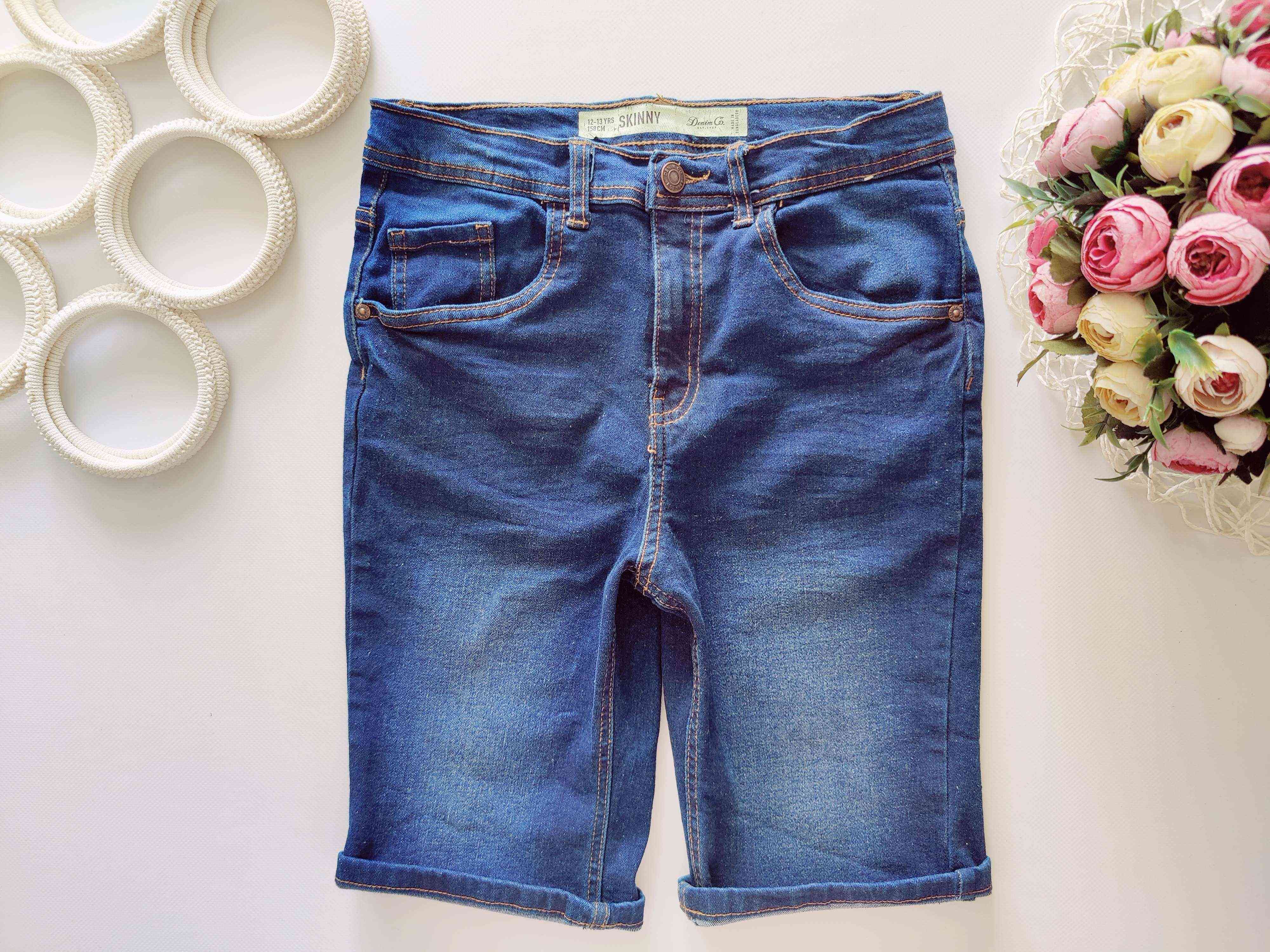 12,13 років, зріст 158 Стрейчові джинсові шорти