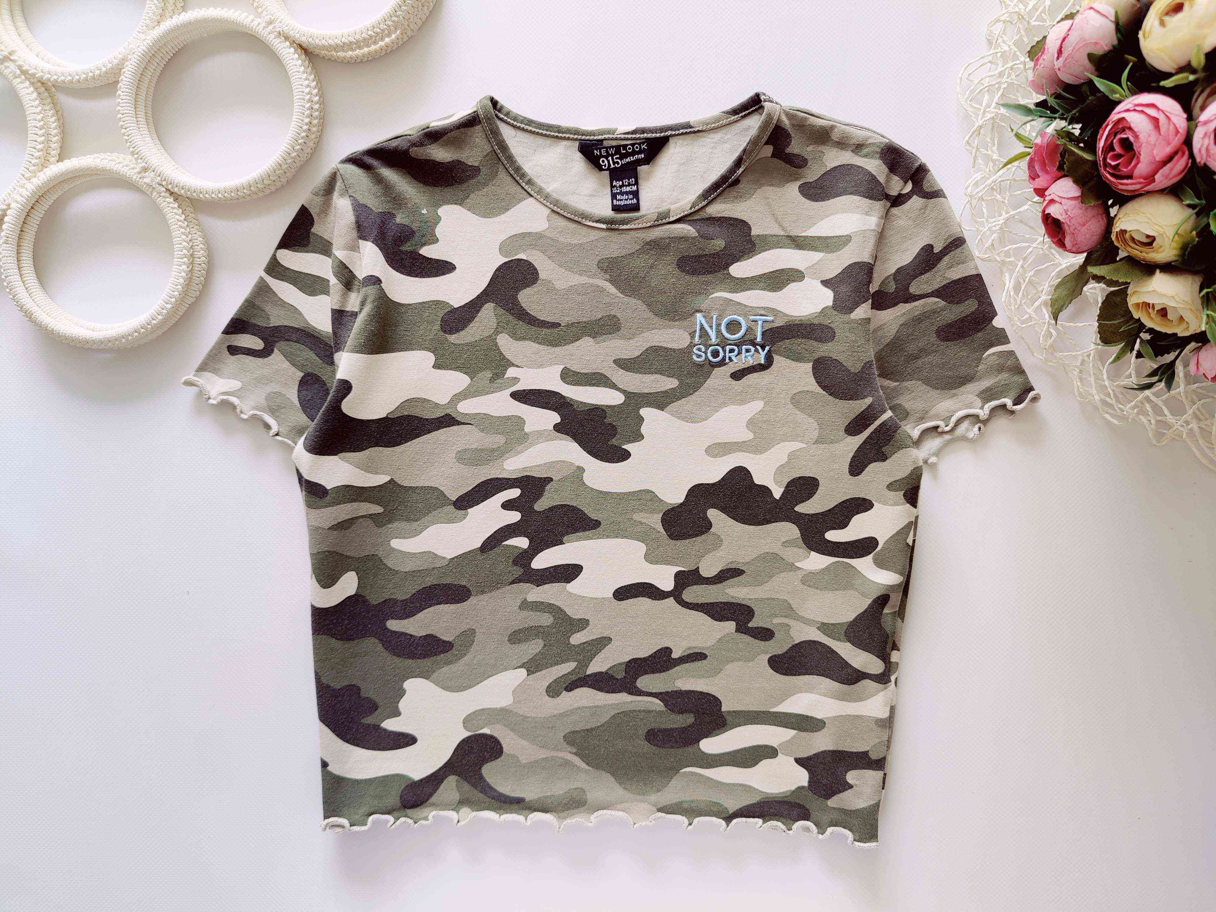 12,13 лет, рост 152,158 Топ в военной расцветке