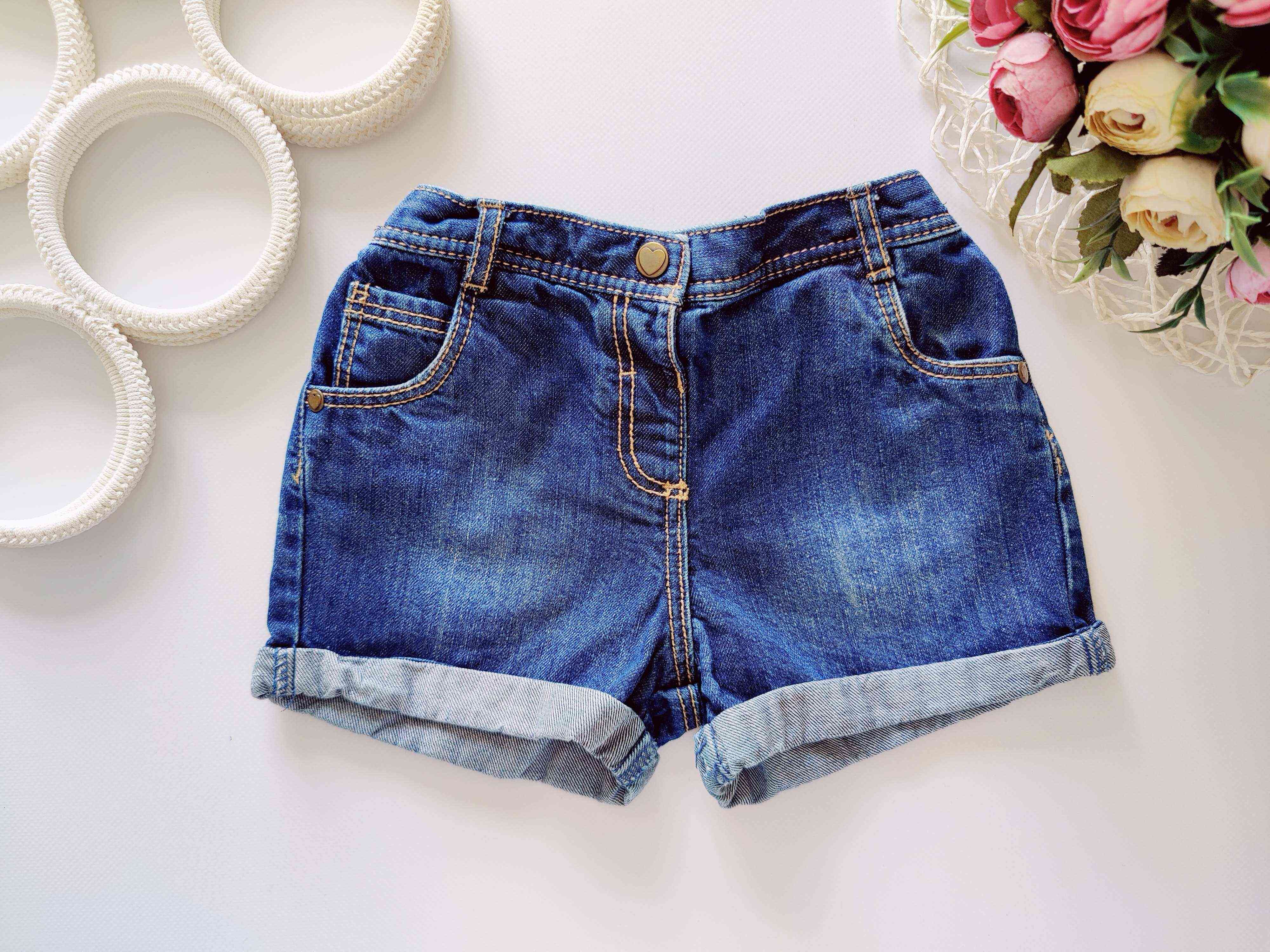 2,3 роки, зріст 92,98 Джинсові шорти з підворотом