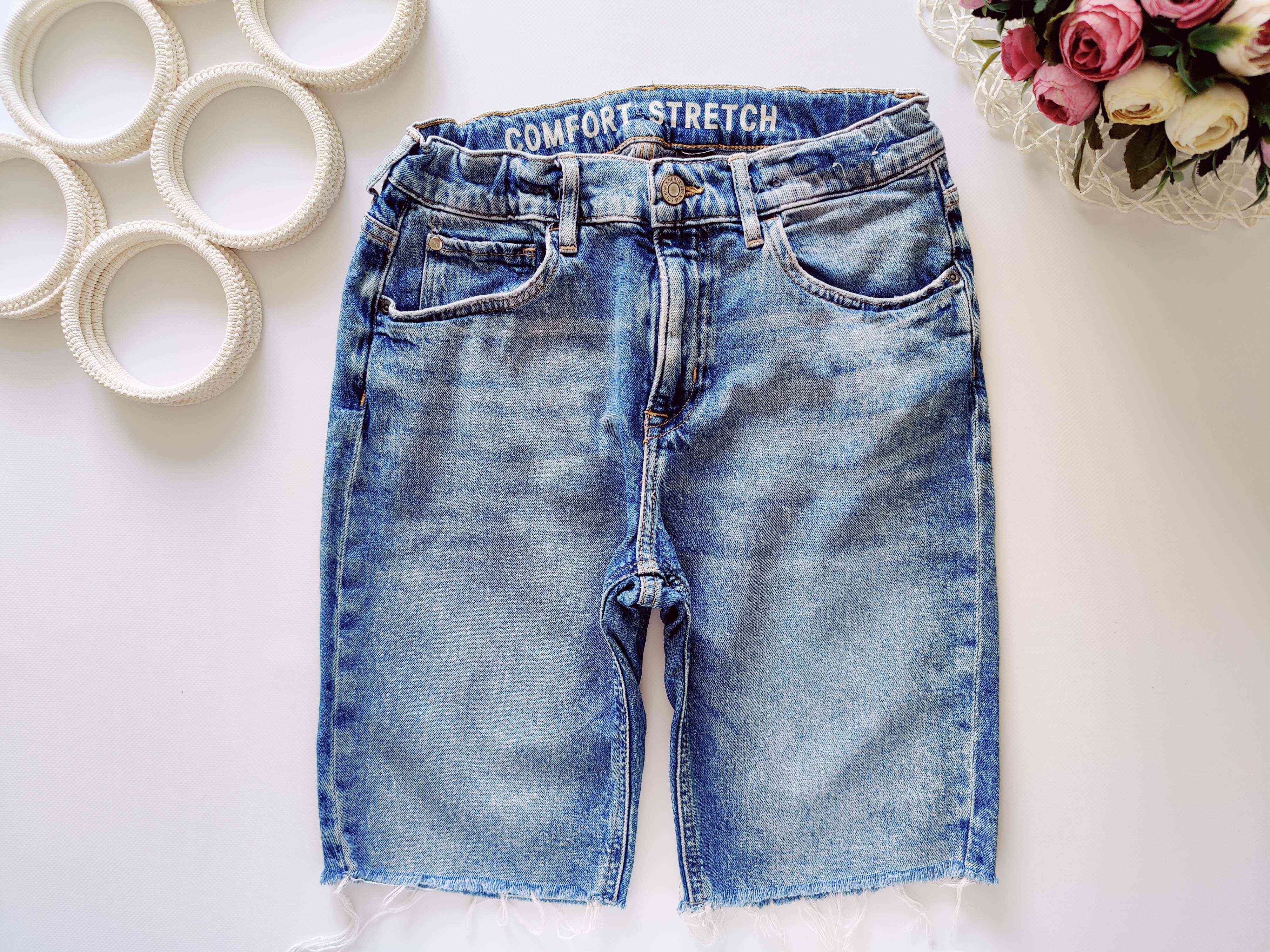 11,12 років, зріст 152 Блакитні стрейчові джинсові шорти