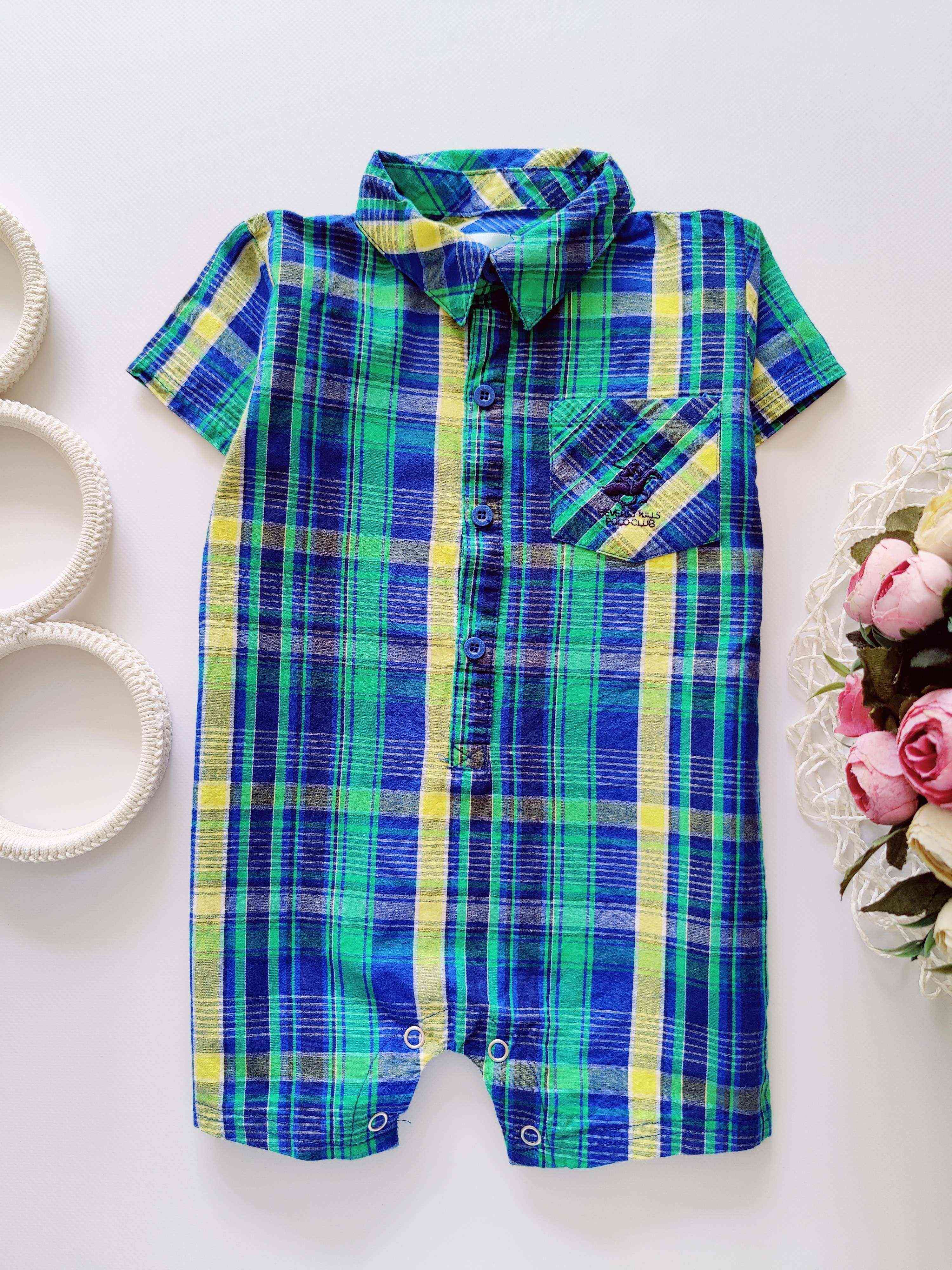 12 міс, зріст 80,86 Ошатний ромпер сорочкою