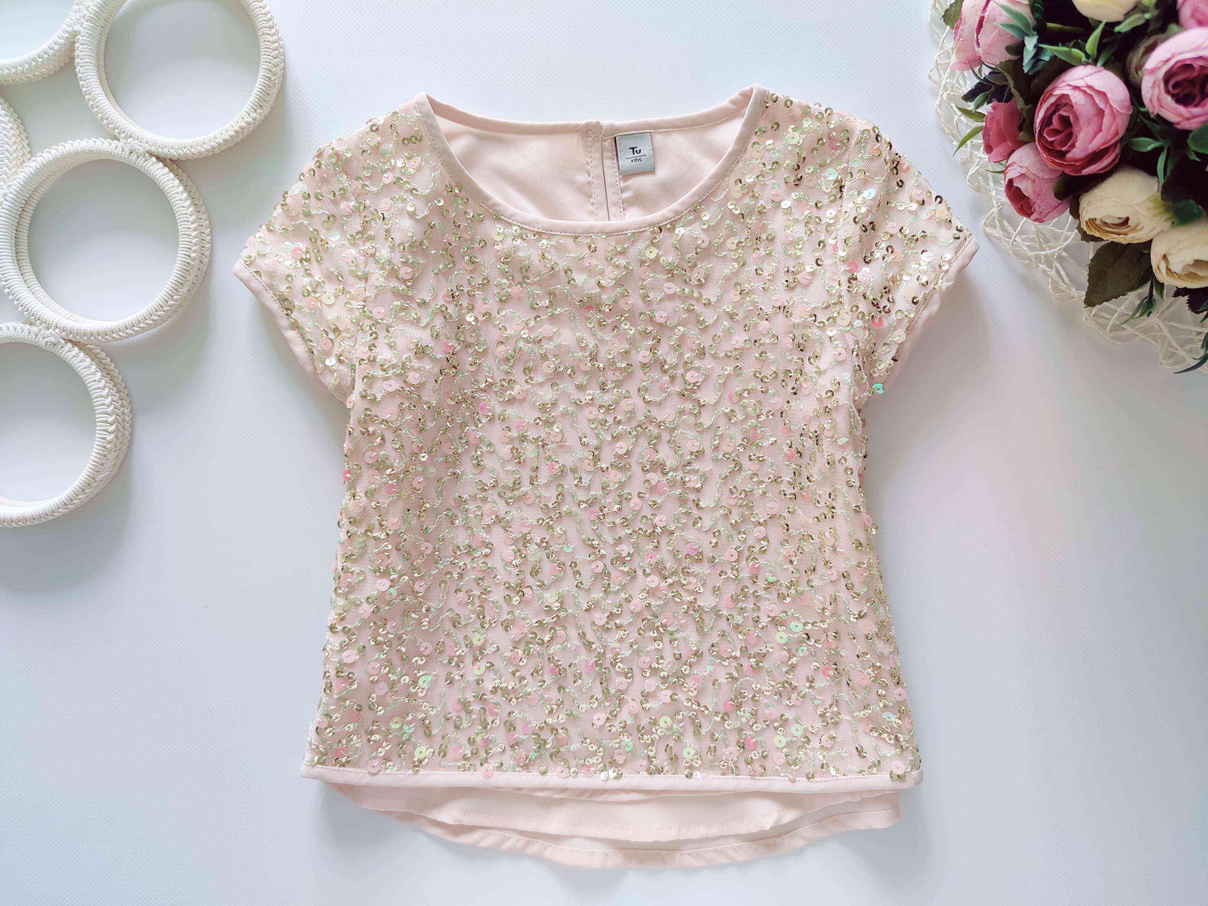 6 років, зріст 116 Блузка в паєтках