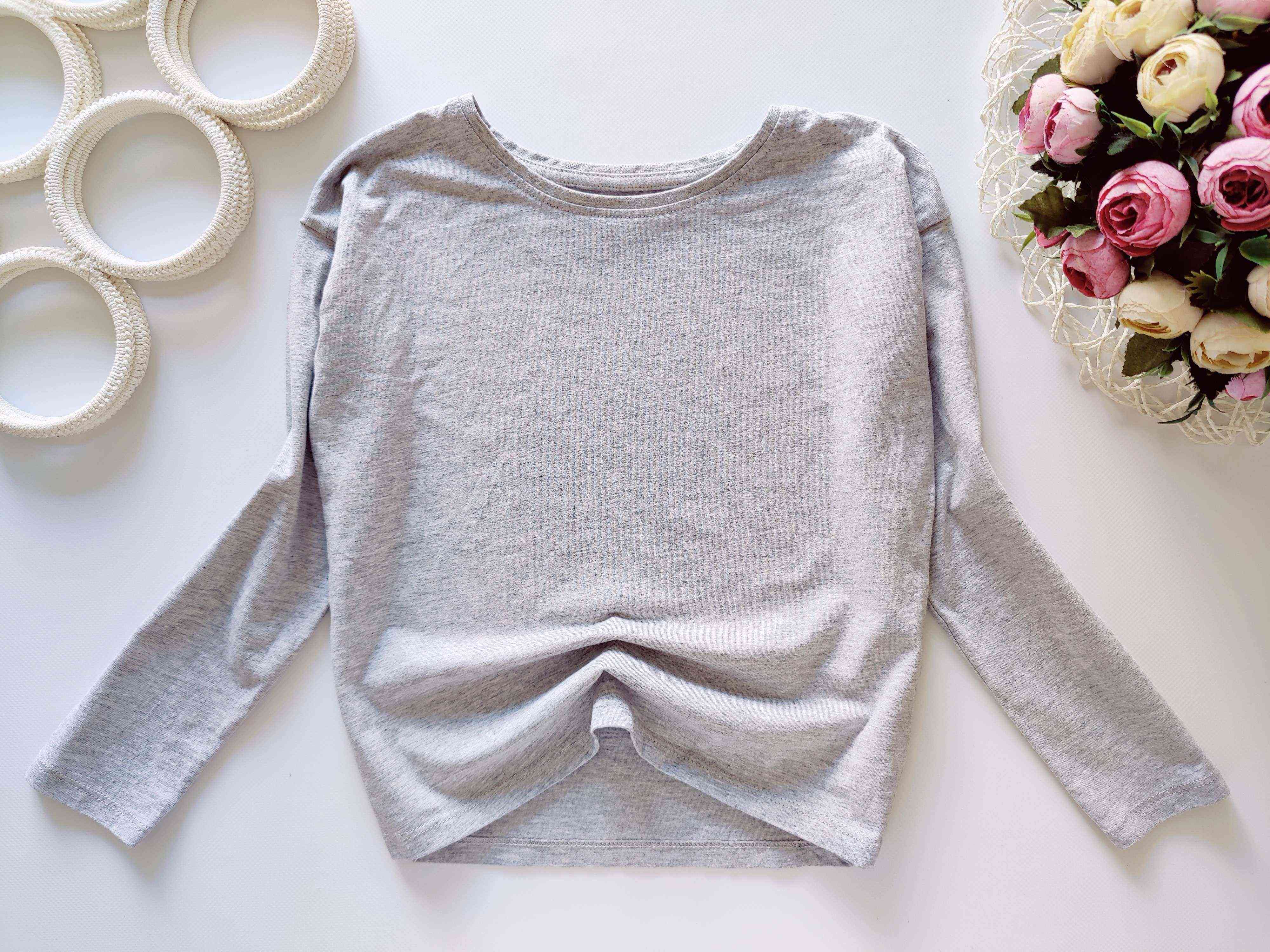 9 років, зріст 134 Базовий сірий реглан