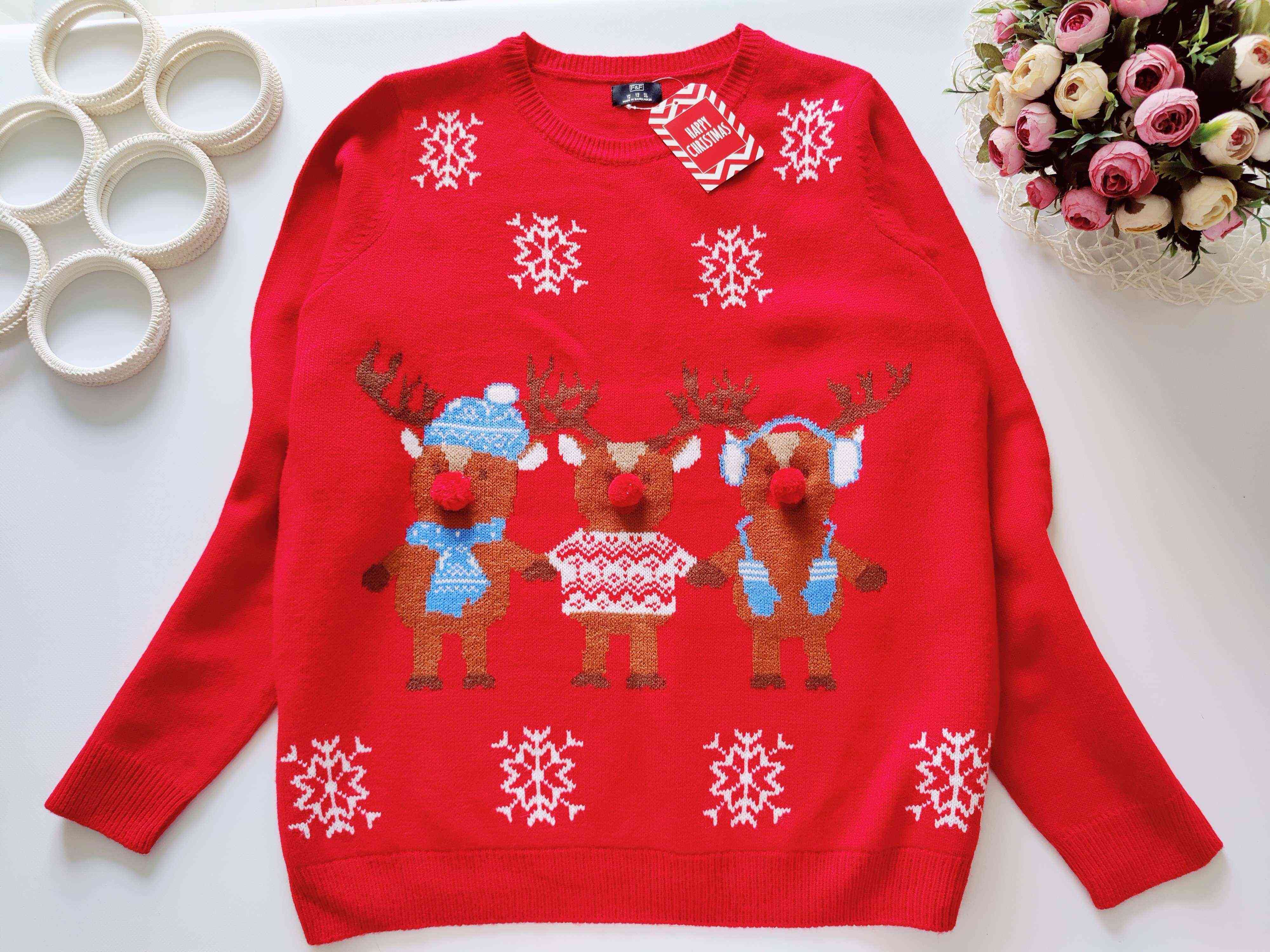 18\14\46 Новый женский\мужской новогодний свитер