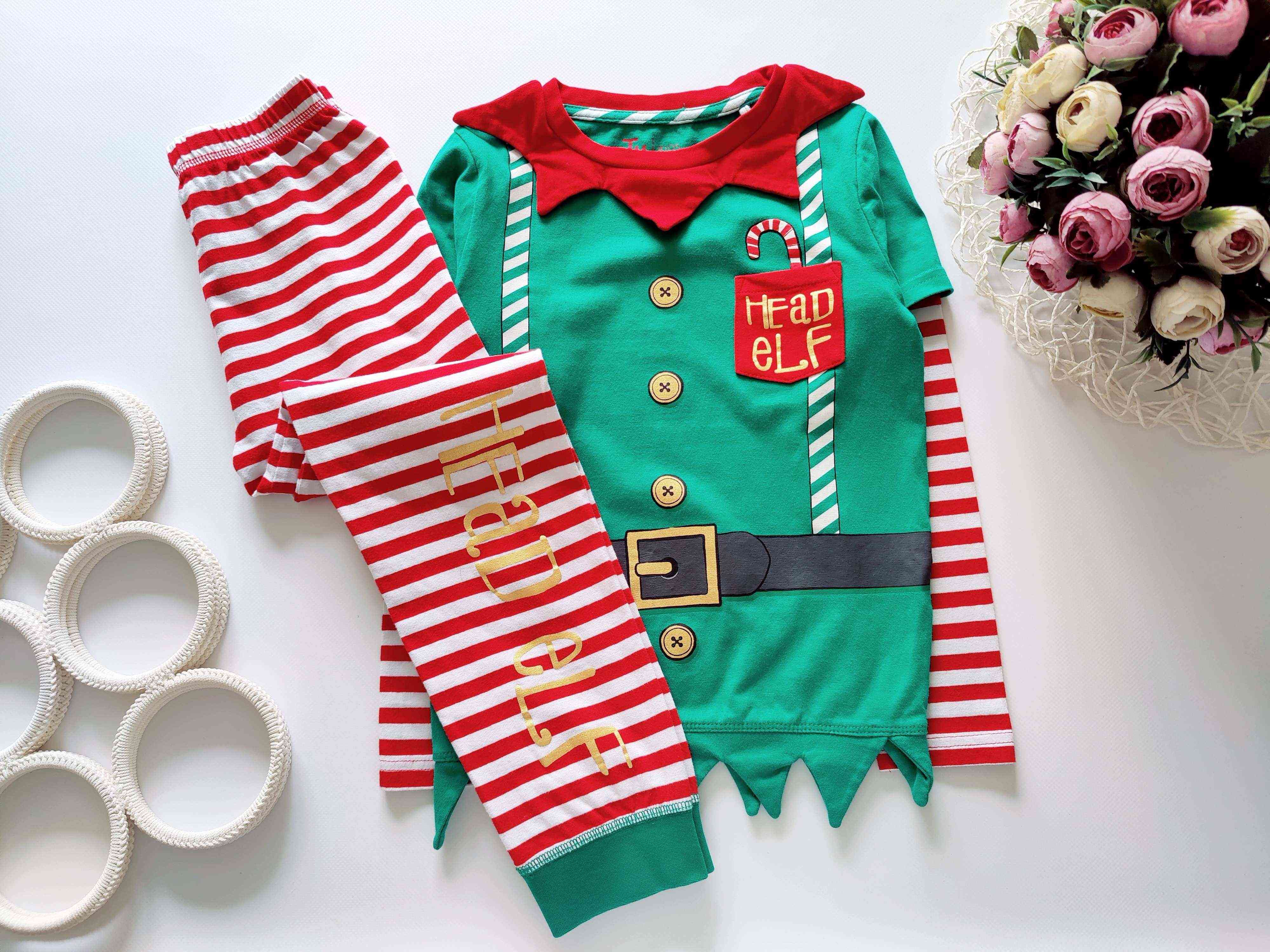 7,8 років, зріст 122,128 Новорічна дитяча піжама