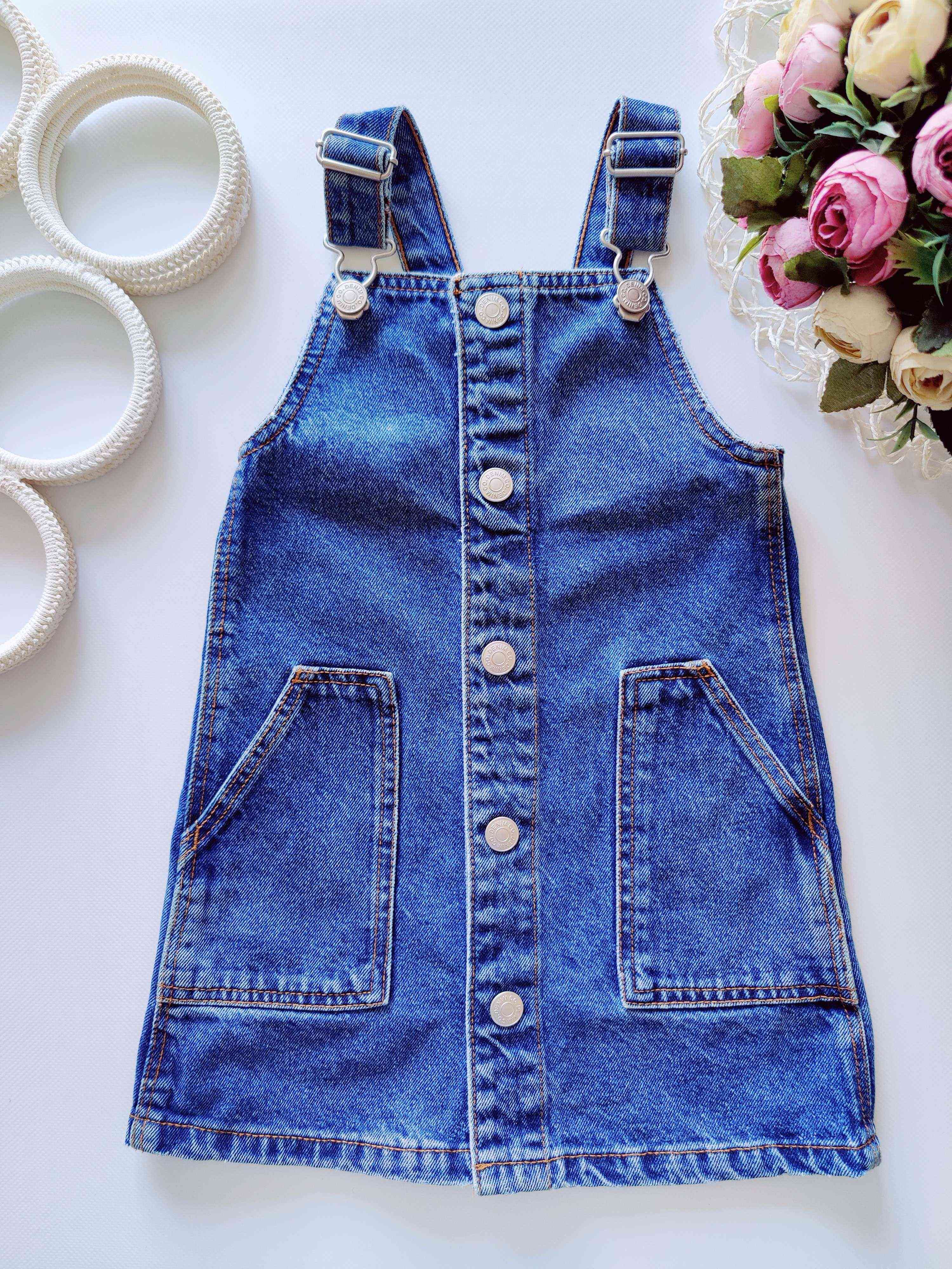 2,3 роки, зріст 98 Джиновий сарафан на кнопках