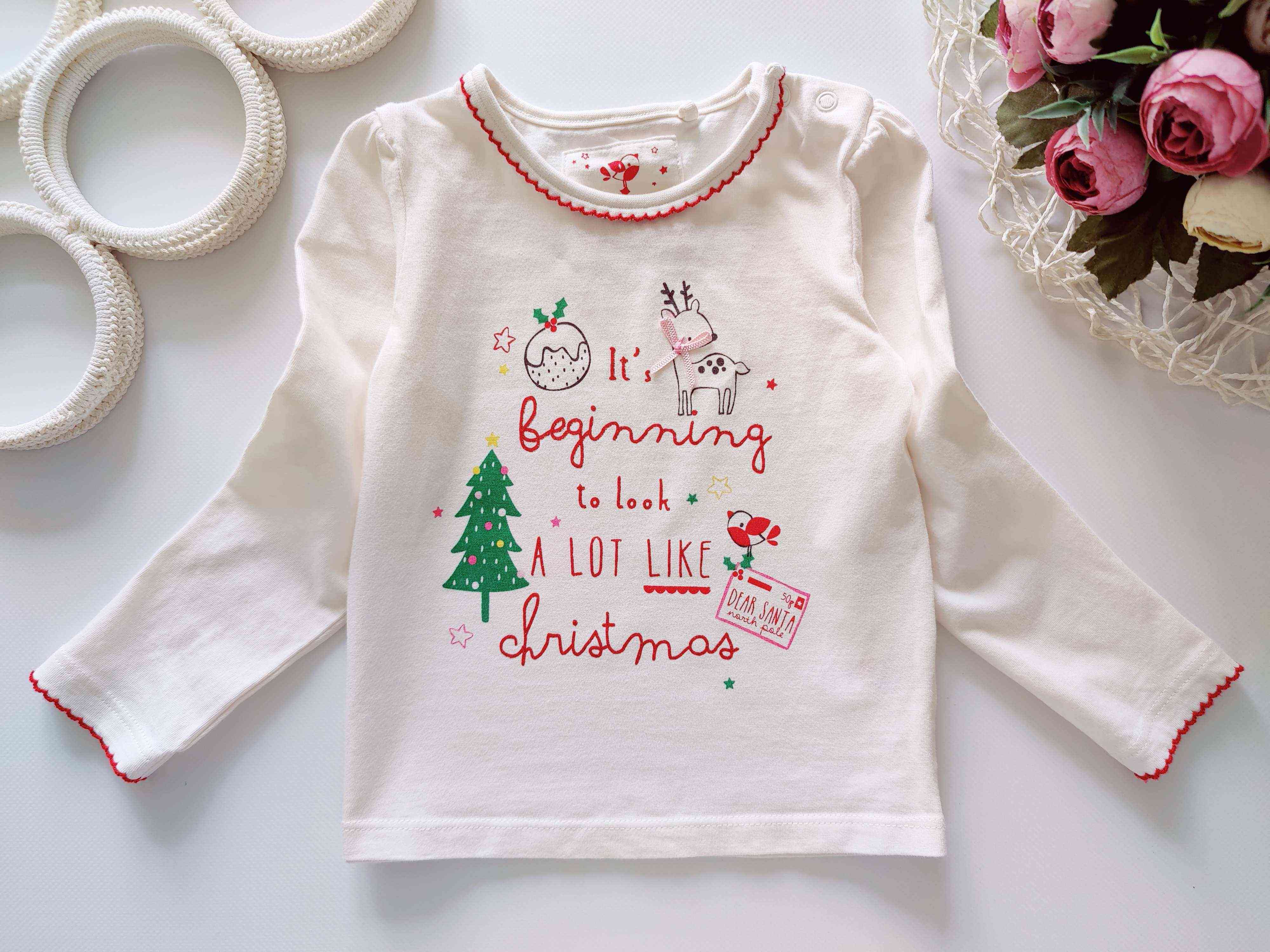 12,18 мес, рост 80,86 Новый новогодний лонгслив