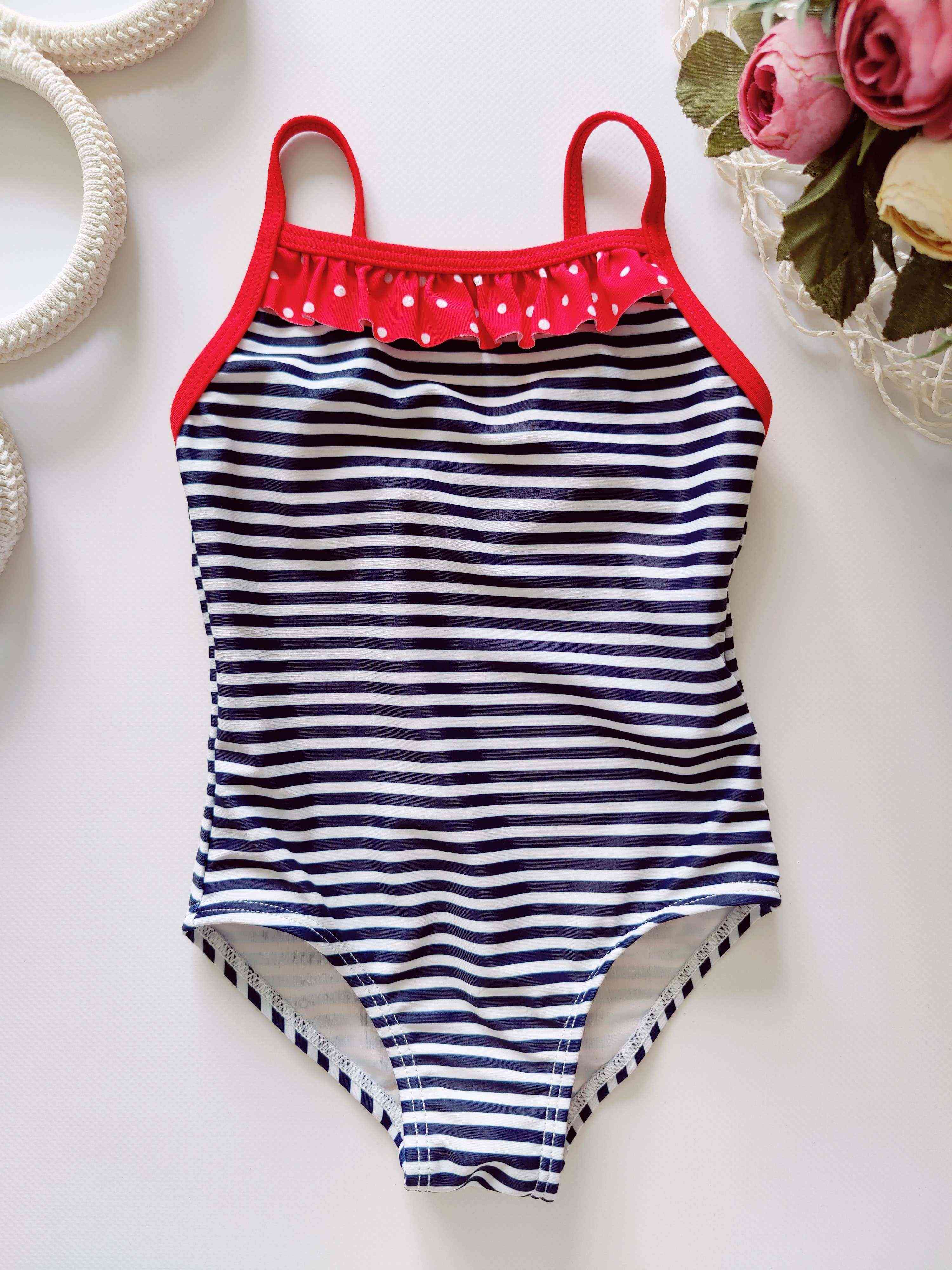 9,12 міс, зріст 80 Дитячий смугастий купальник