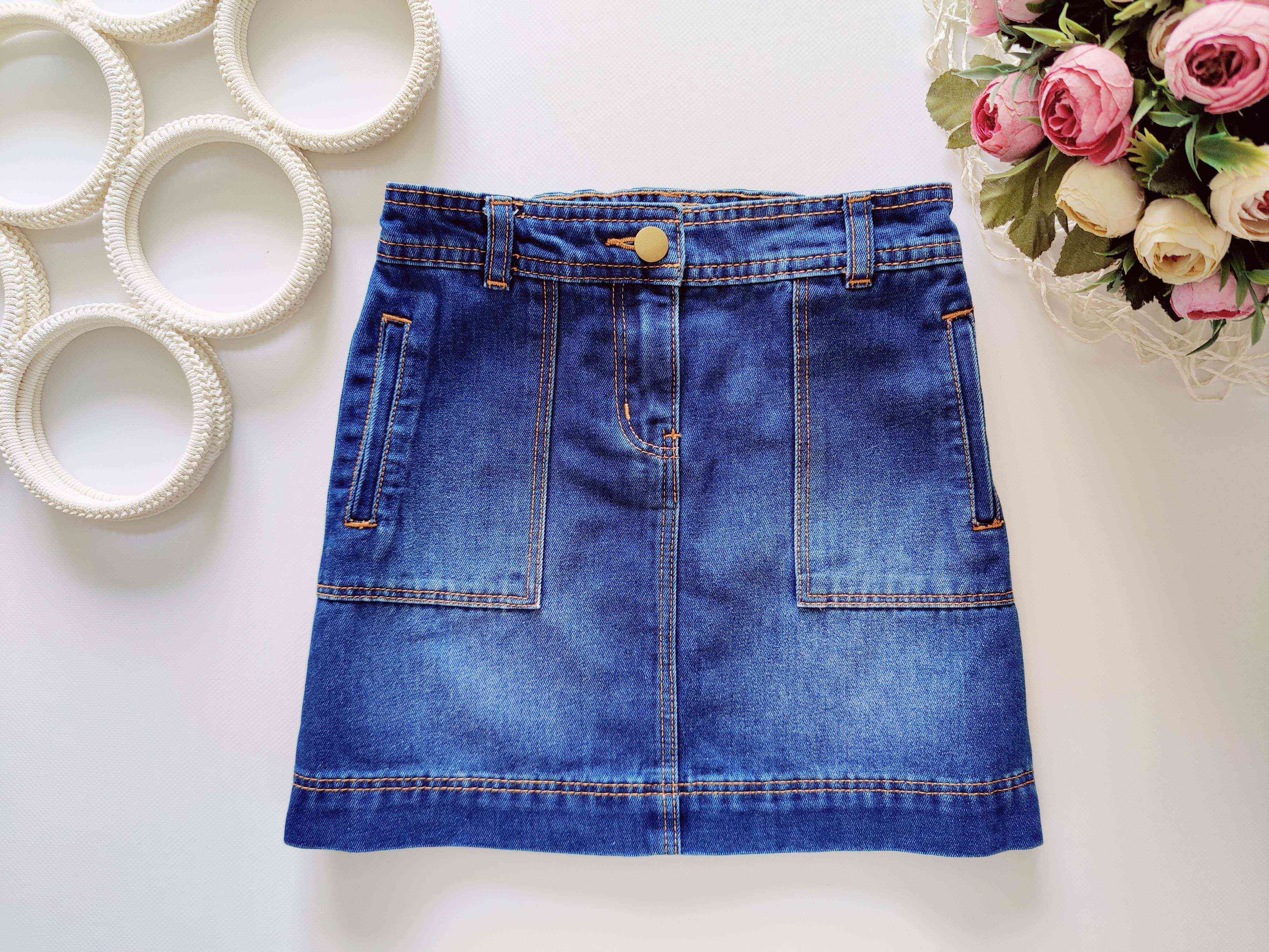 8,9 років, зріст 128,134 Джинсова дитяча спідниця