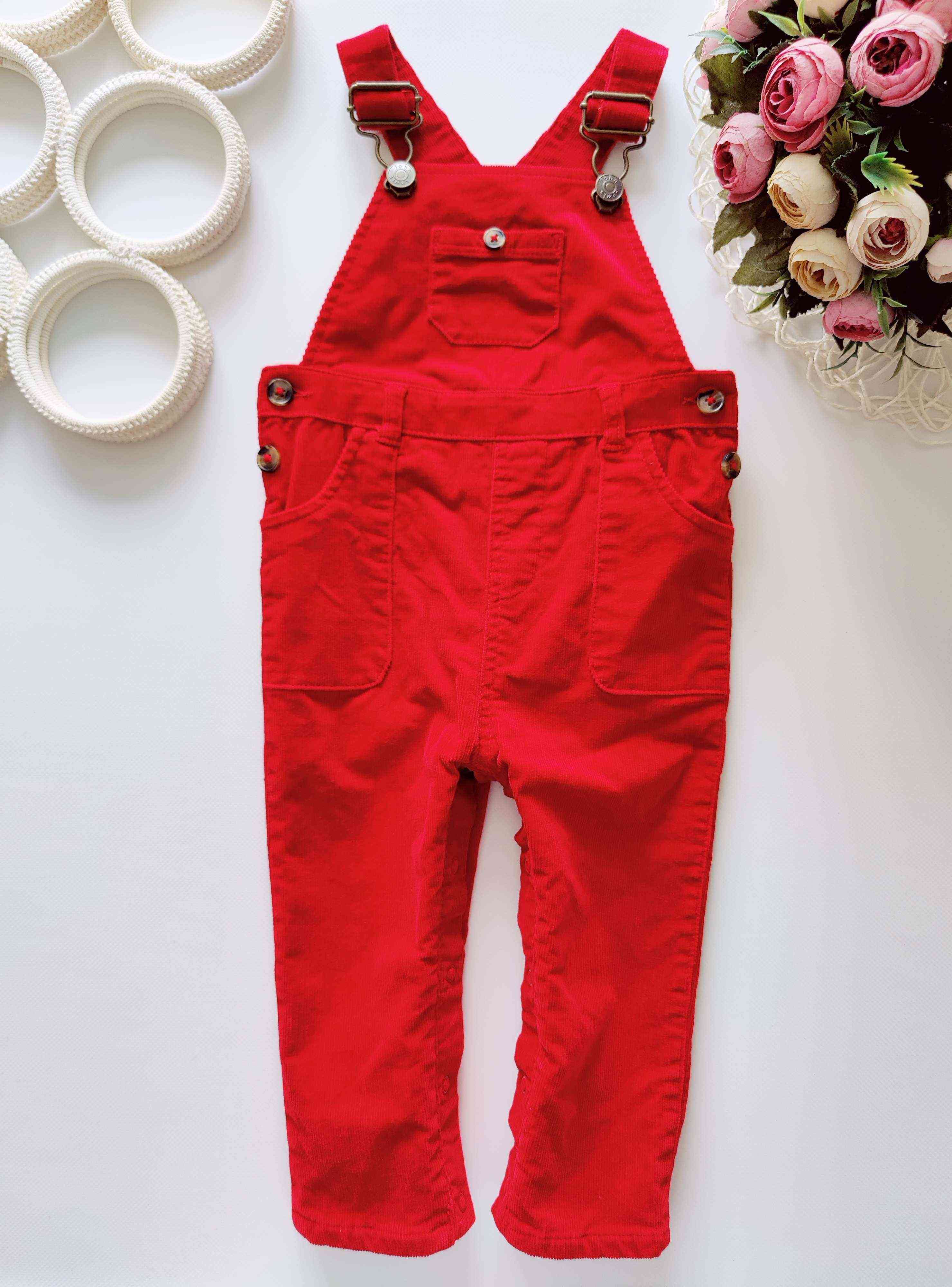 12,18 мес, рост 80,86 Теплый велветовый комбинехон на подкладке