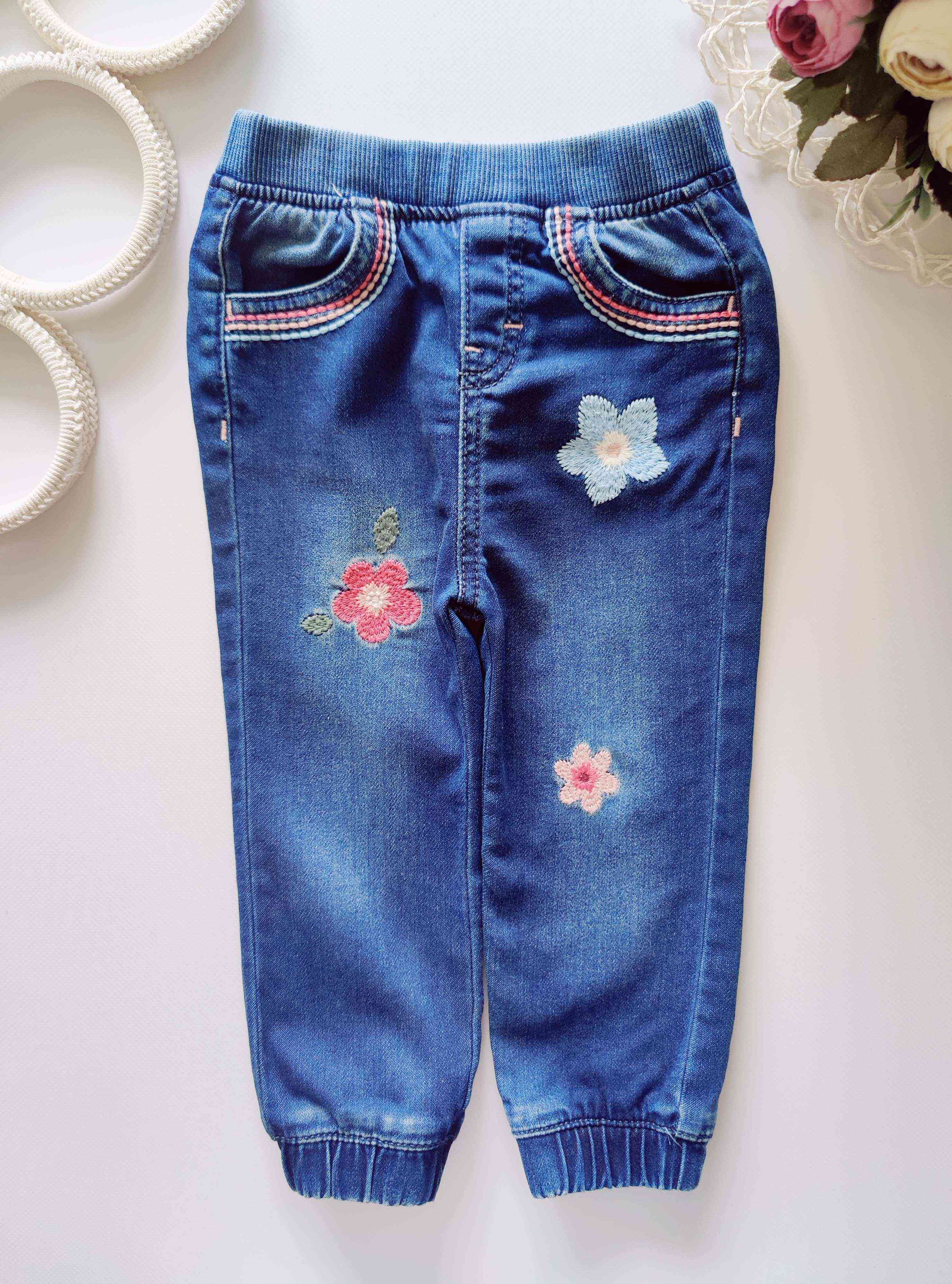 12,18 міс, зріст 86 М'які джинси на гумці