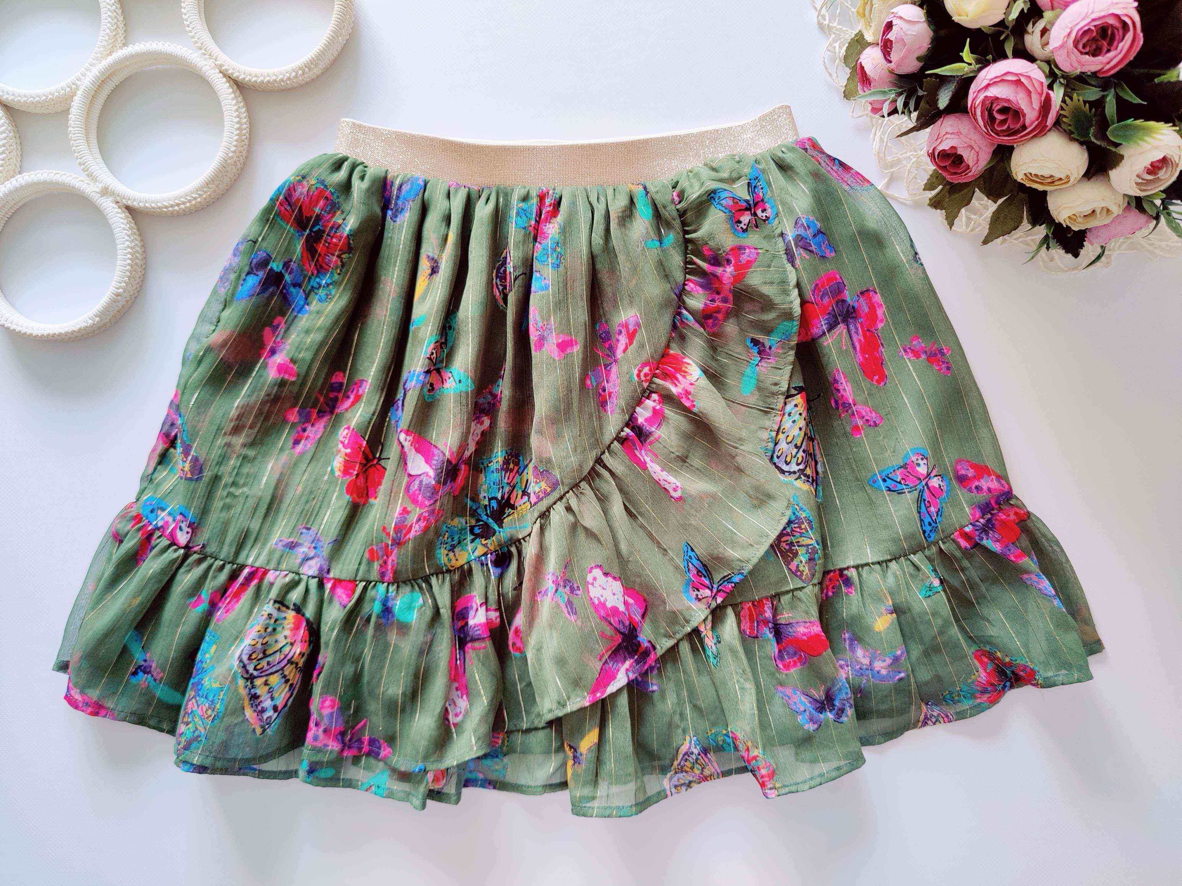 12,13 лет, рост 152,158 Воздушная детская юбка