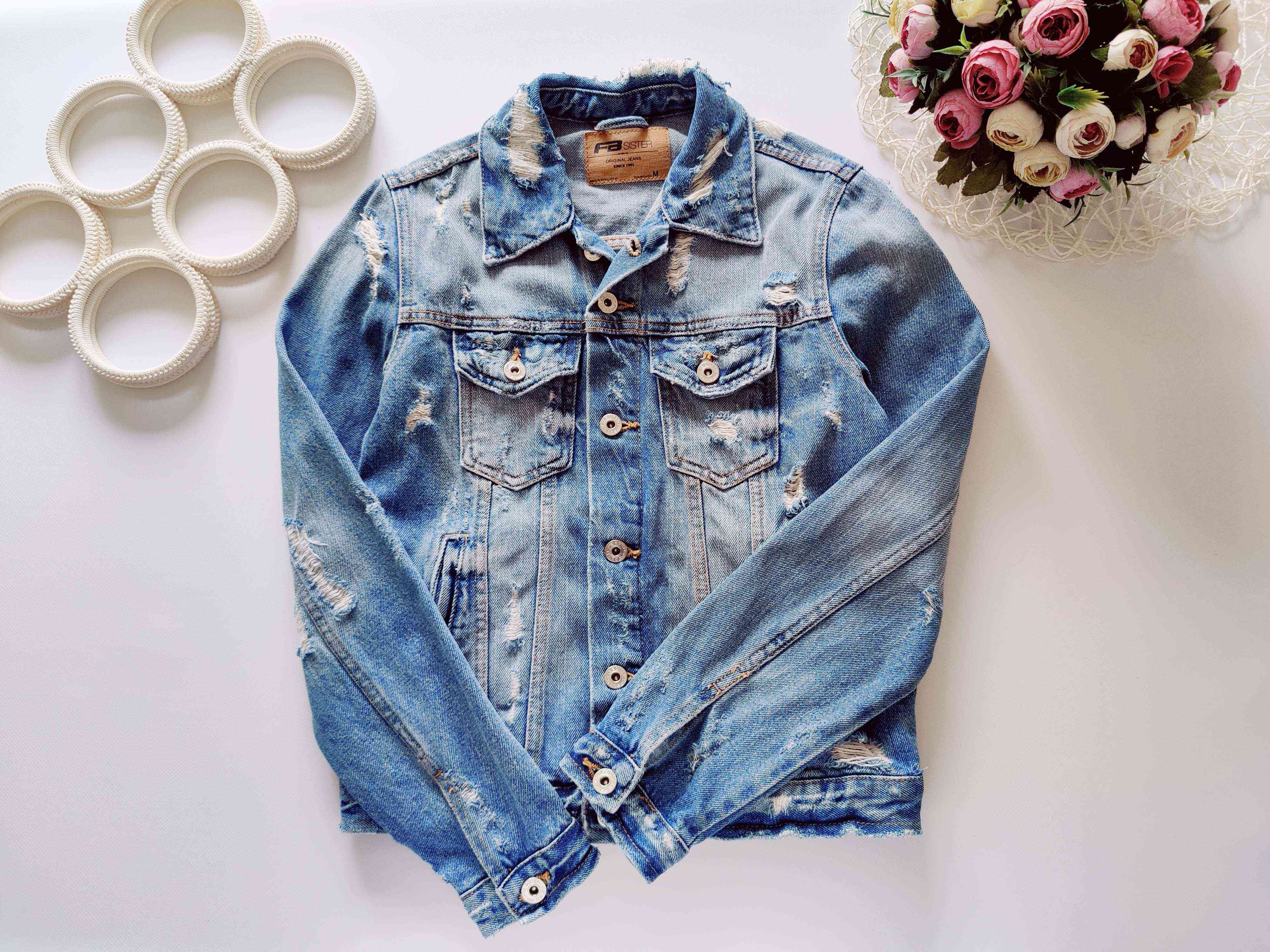 М-ка Модная рваная джинсовка FB Sister