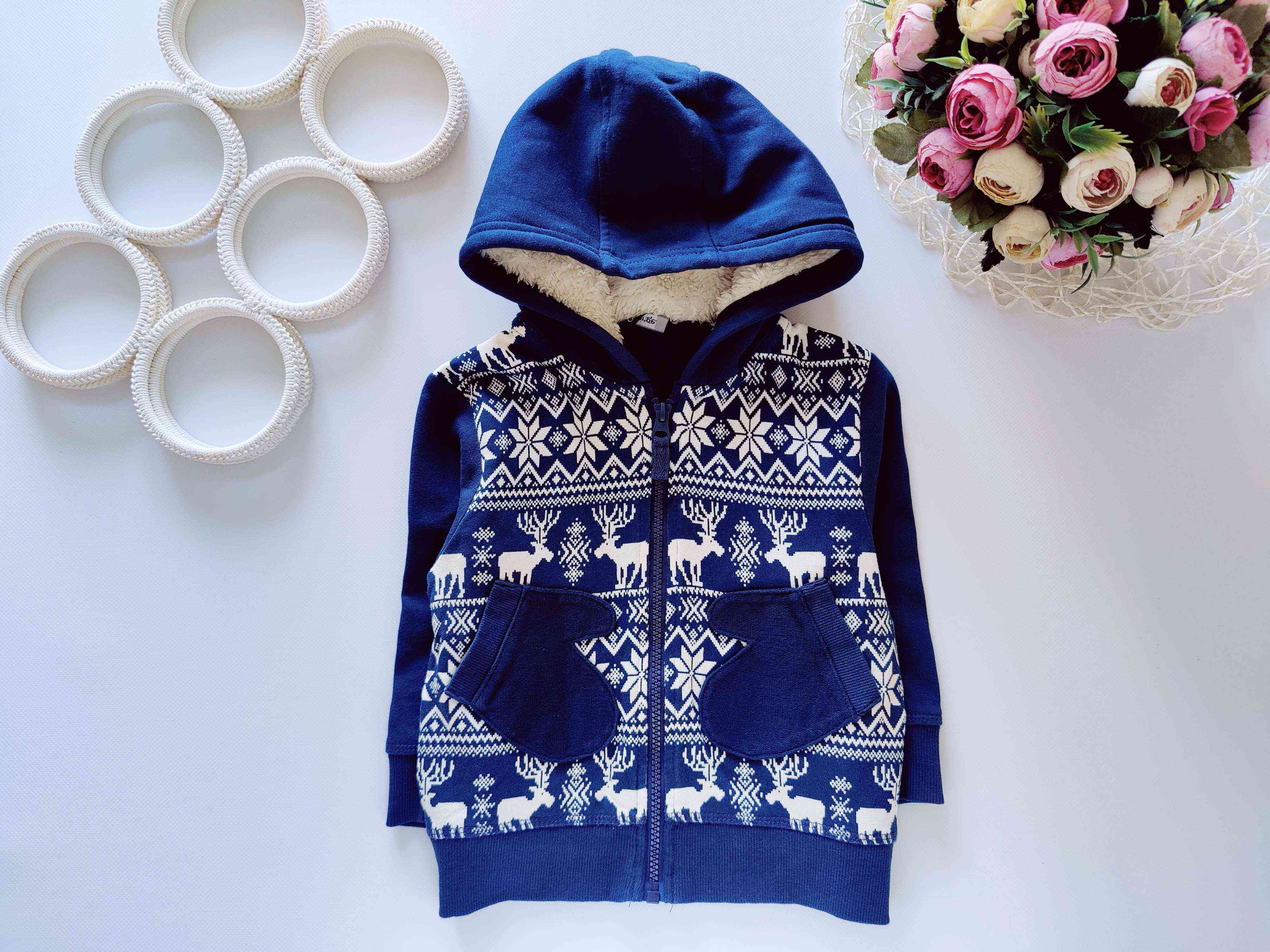 12,18 мес, рост 80,86 Новая теплая кофта на флисе