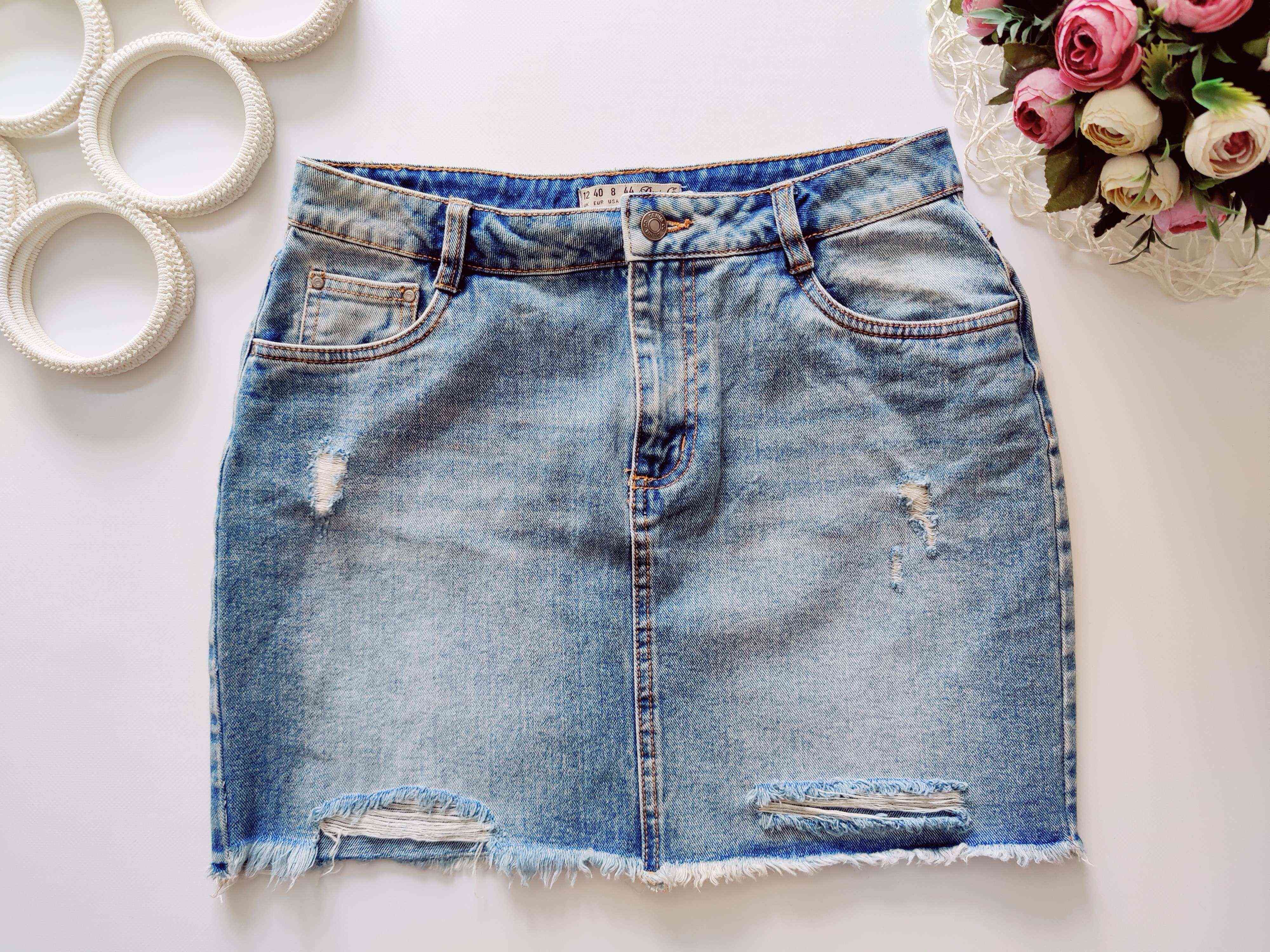 12\40\8\44 Модна рвана жіноча спідниця