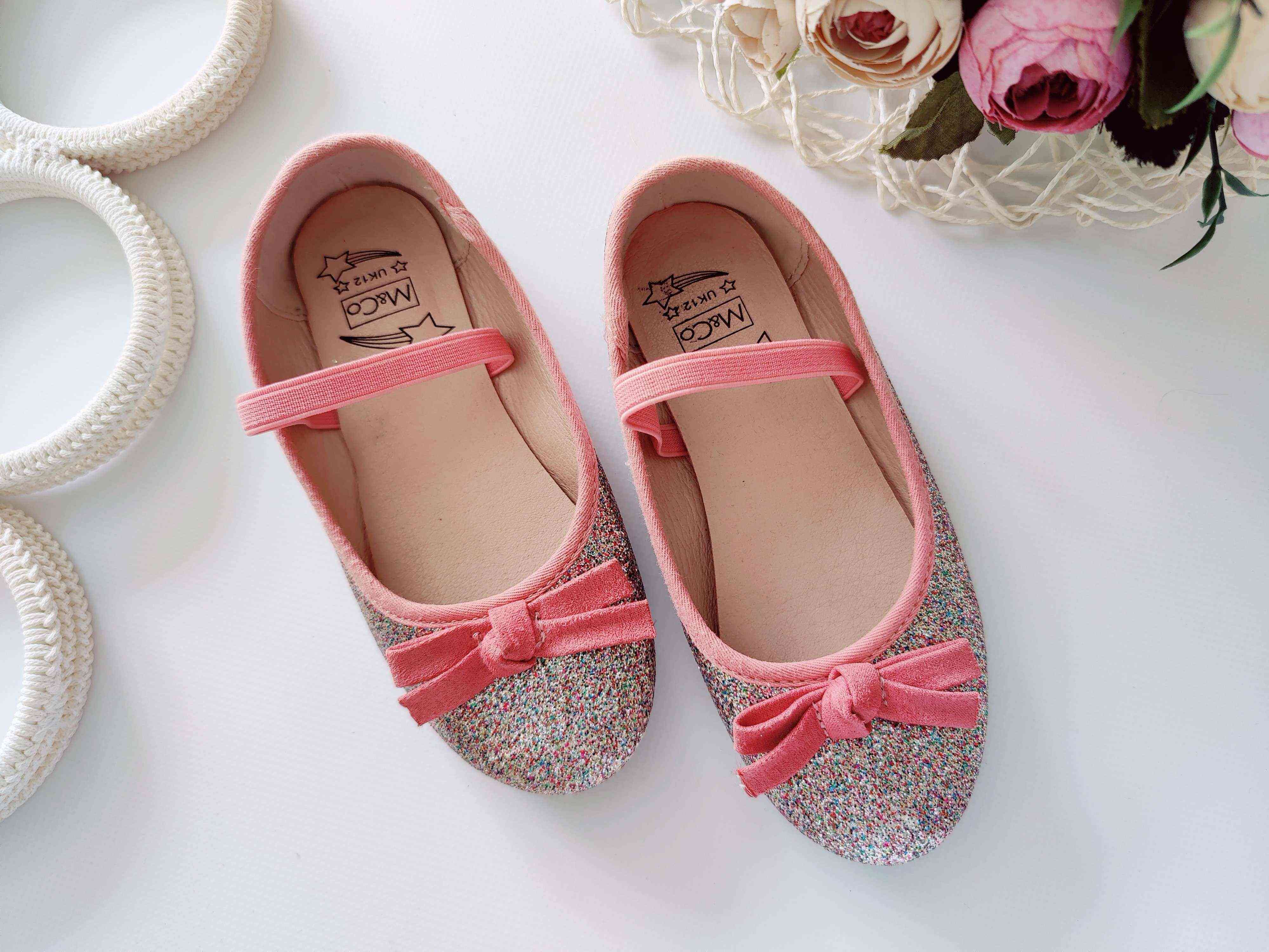 29 (18,5 см) Блискучі дитячі балетки для дівчинки