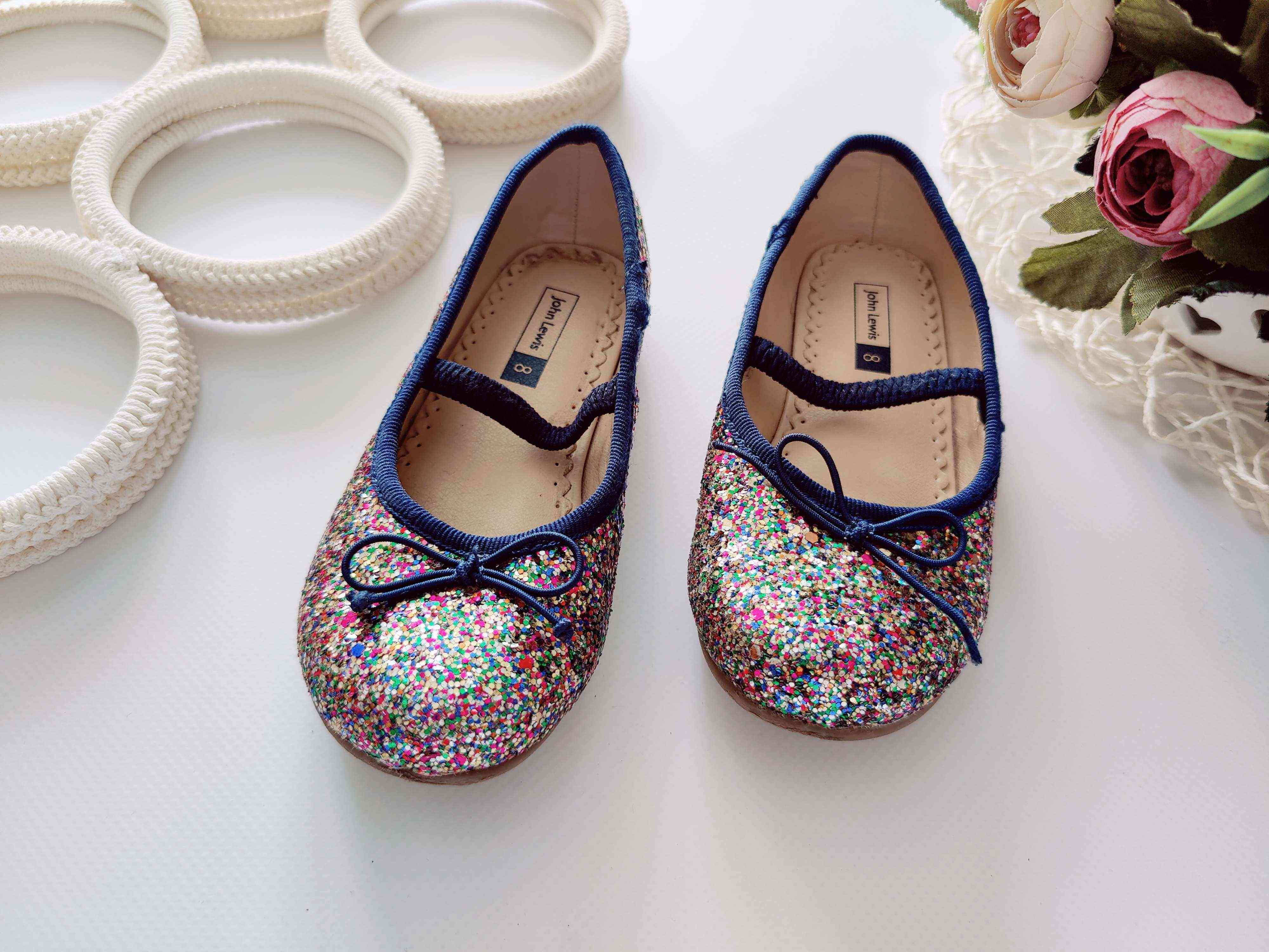 25 (16,3 см) Блискучі ошатні дитячі туфлі