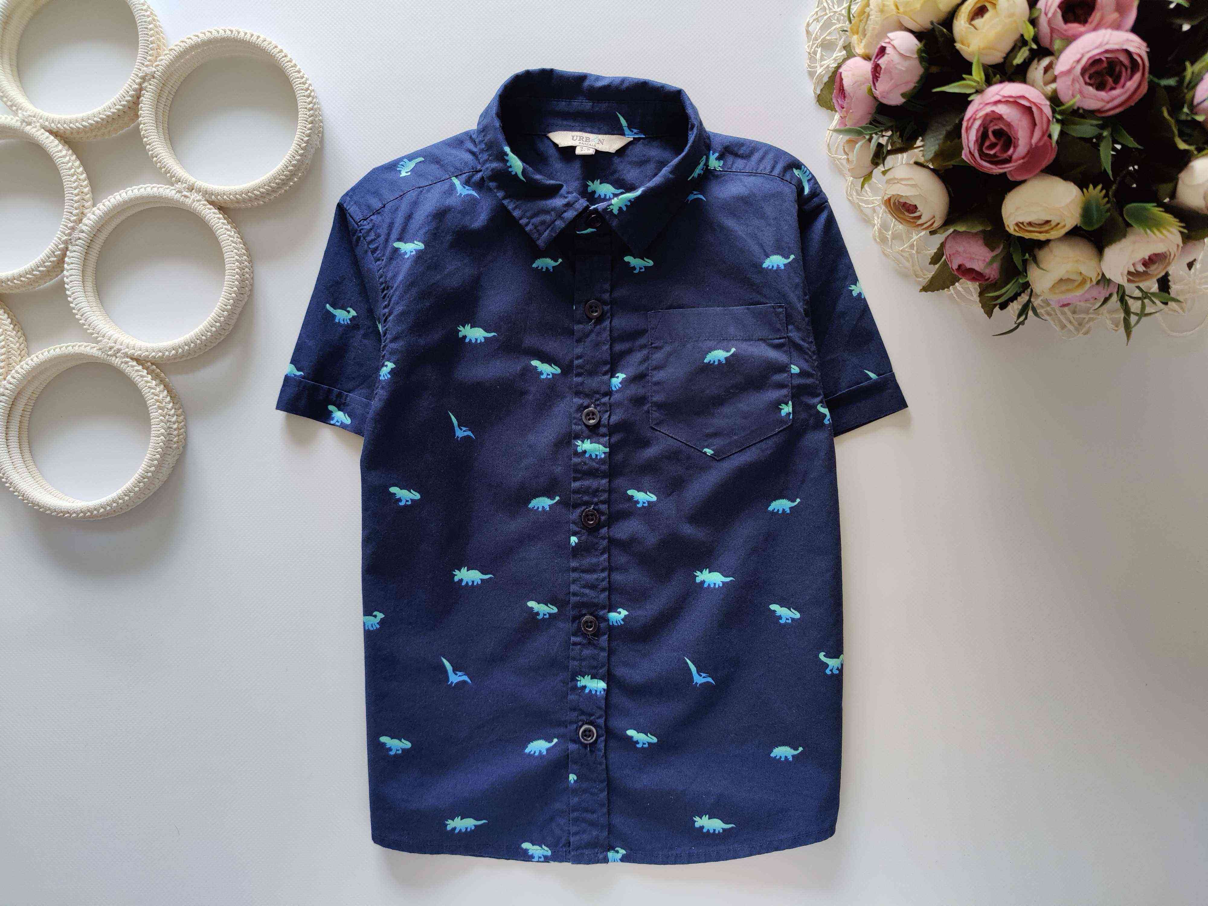 4,5 років, зріст 104,110 Сорочка в динозаврах