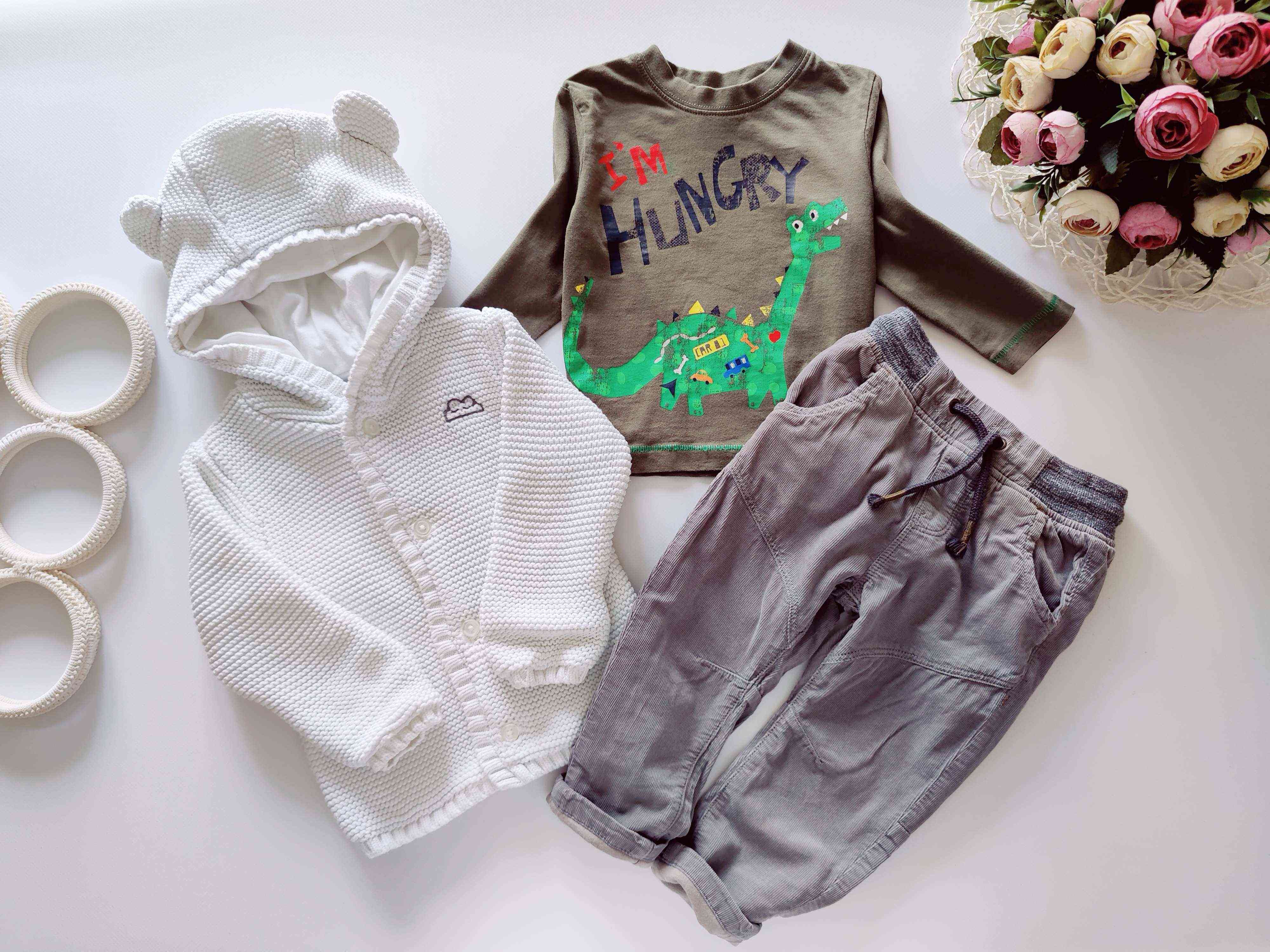 9,12 міс, зріст 74,80 Тепла кофта, реглан та штани на підкладці