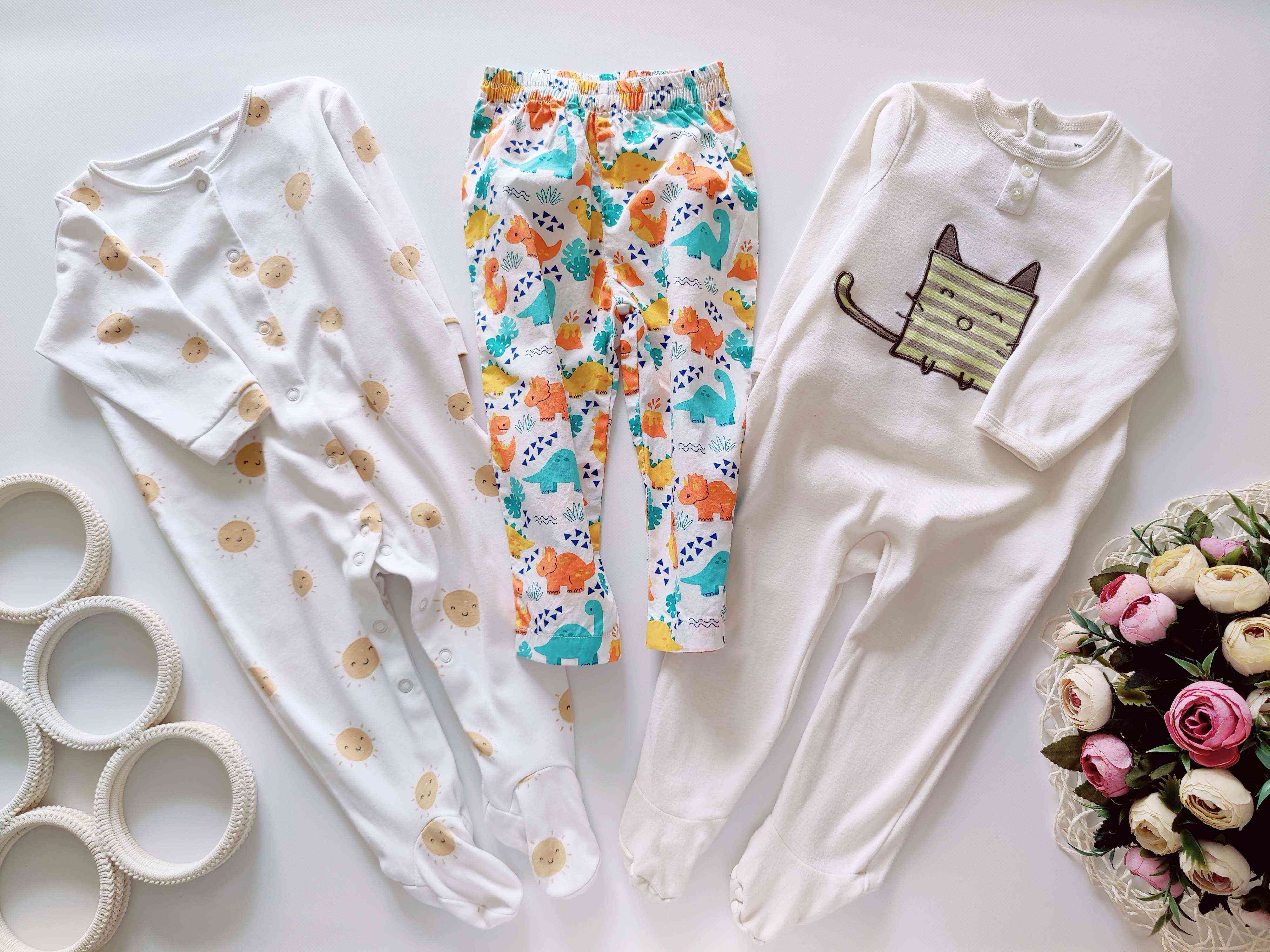 9,12 мес, рост 74,80 Комплект человечков и штаны