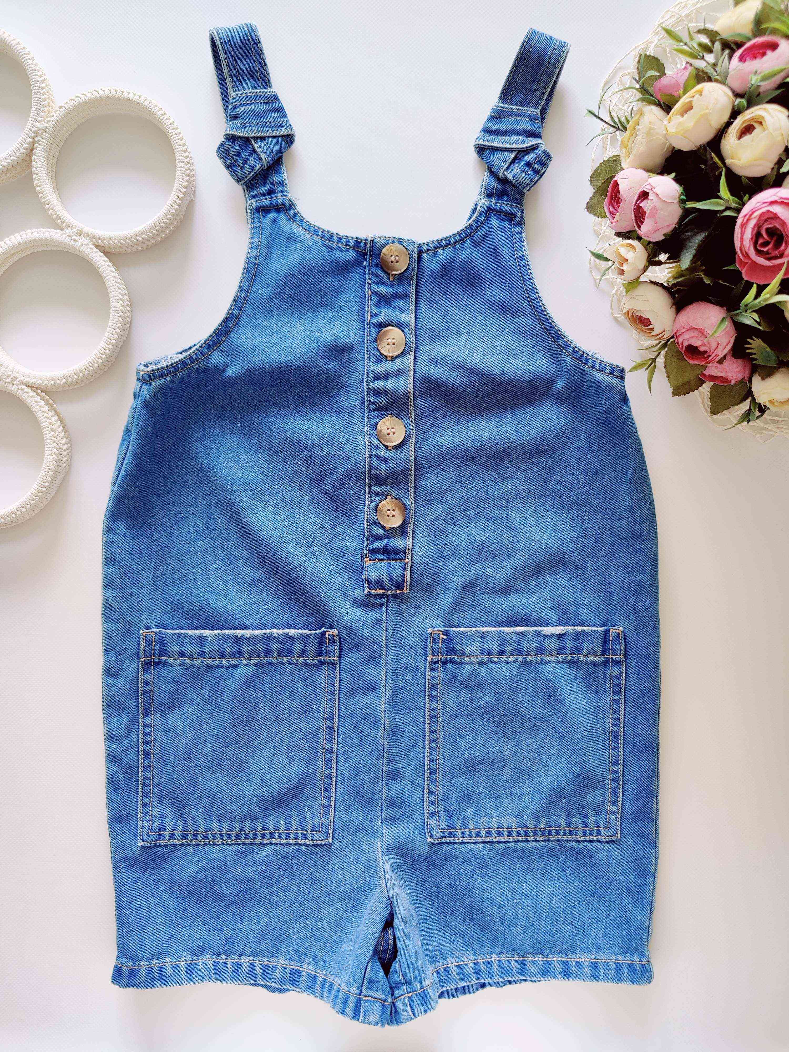 10,11 лет, рост 140,146 Джинсовий ромпер