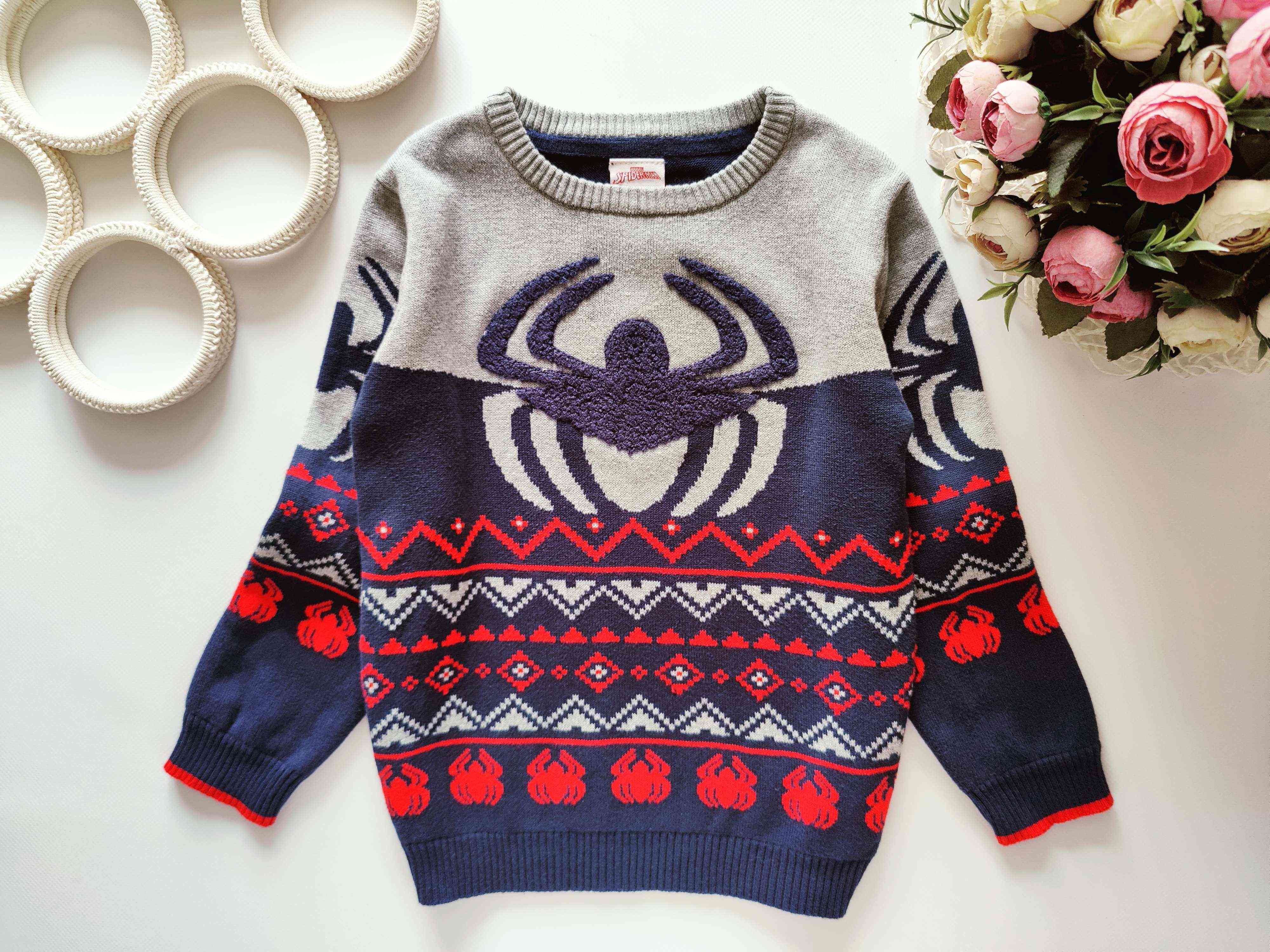 4,5 років, зріст 104,110 Кофта машинної в'язки Marvel Spiderman