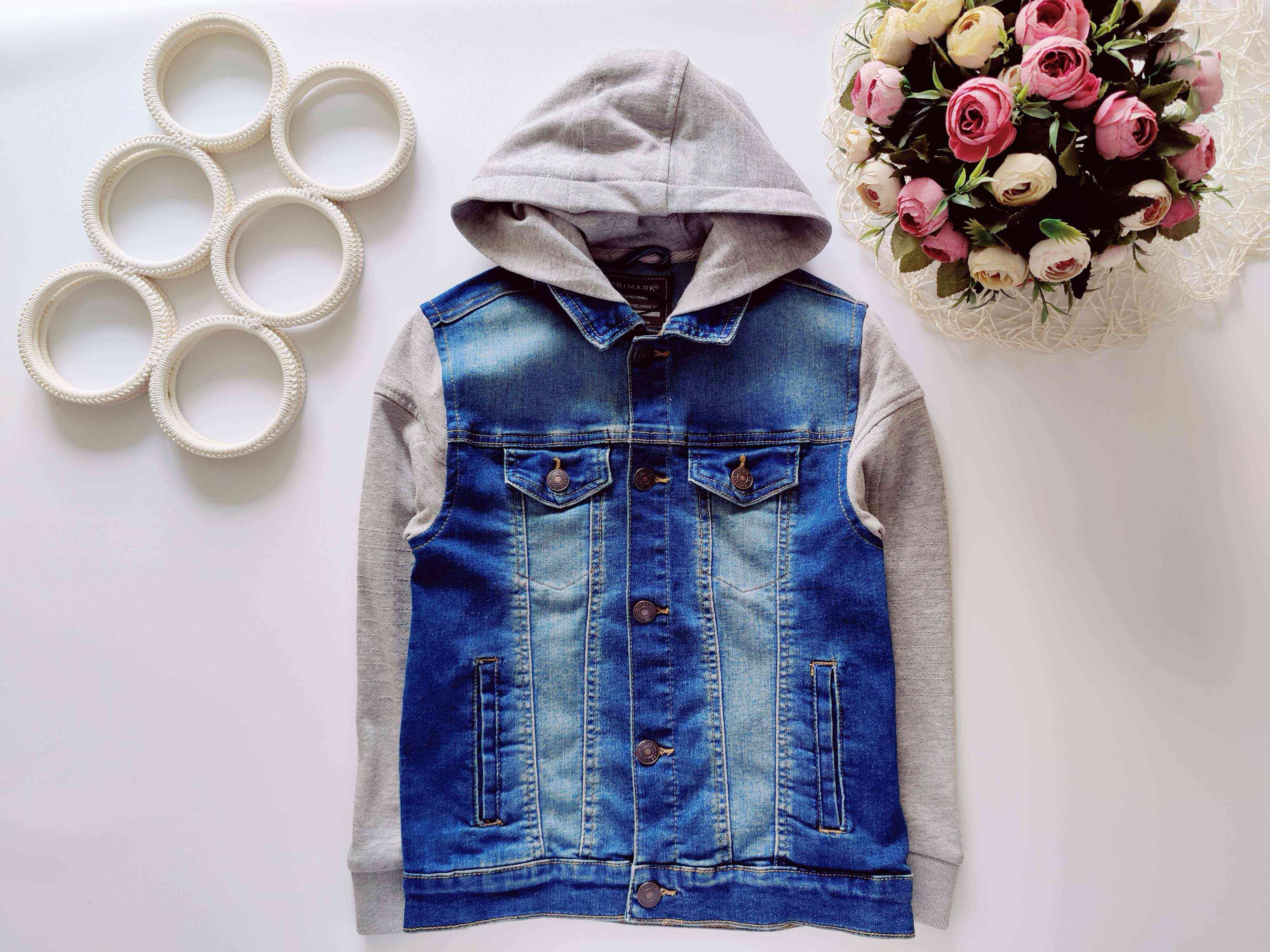 7,8 лет, рост 128 Классная детская джинсовка