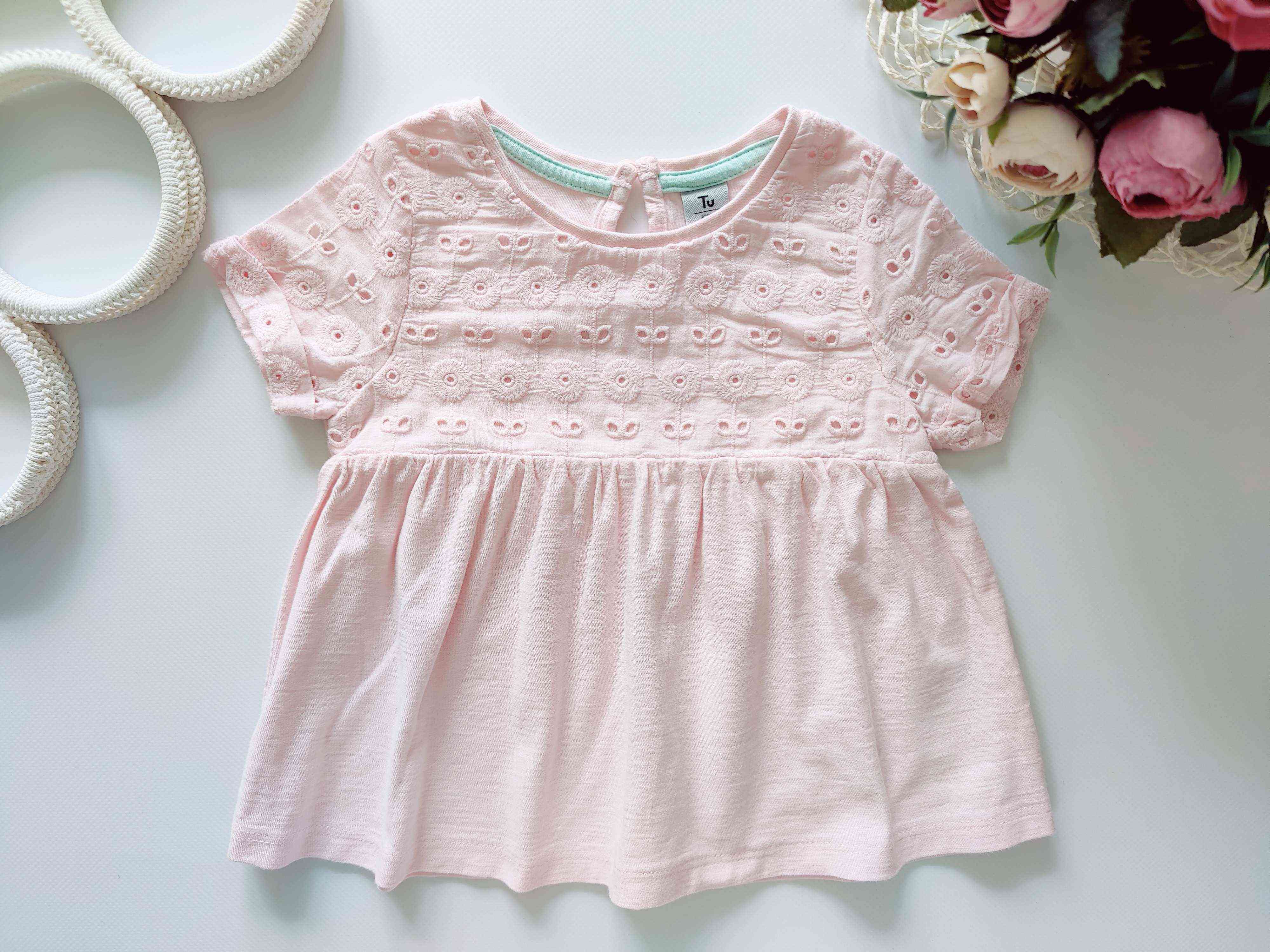 12,18 мес, рост 80,86 Футболка для девочки