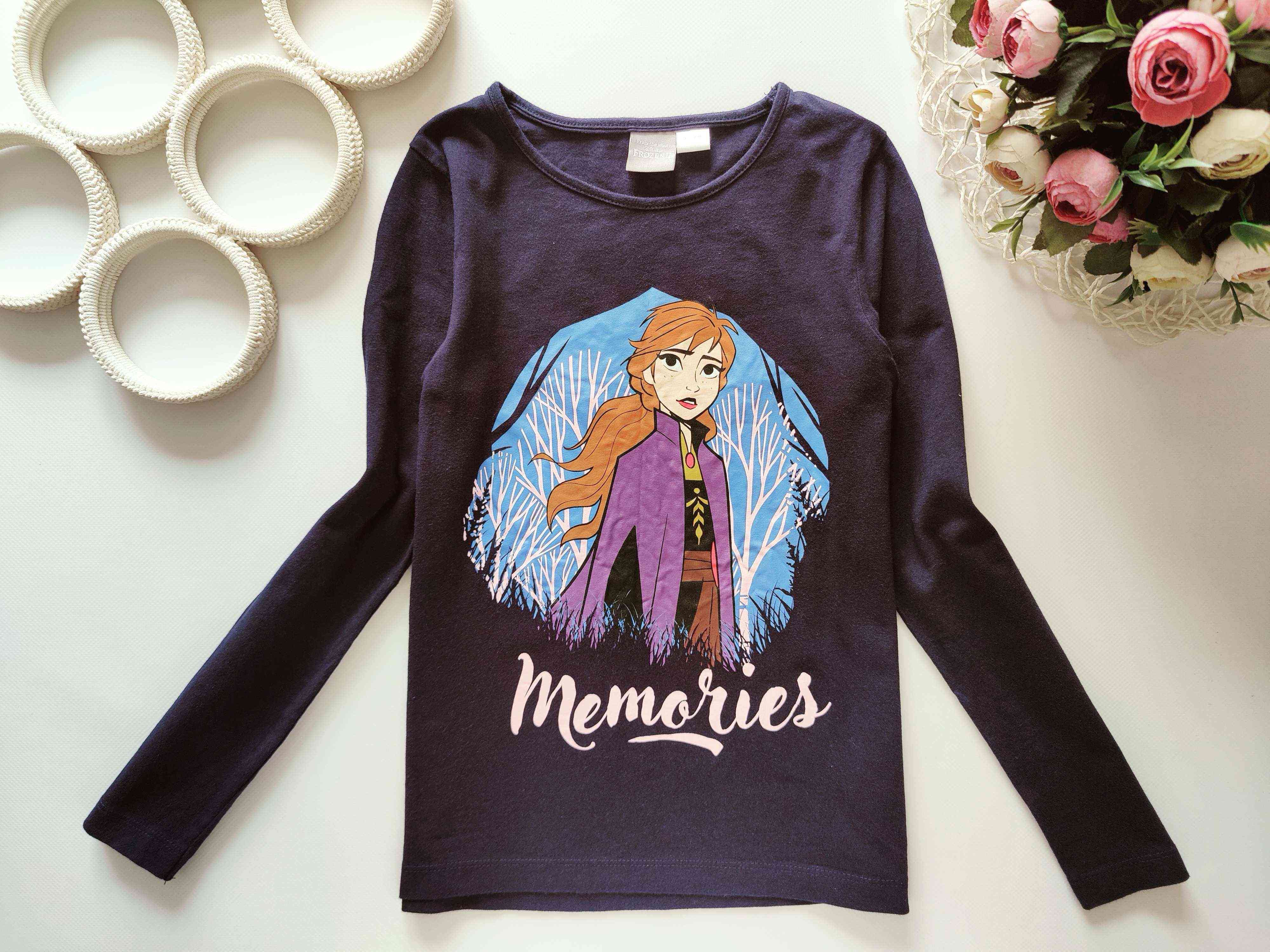 7,8 лет, рост 122,128 Лонгслив с Анной холодное сердце