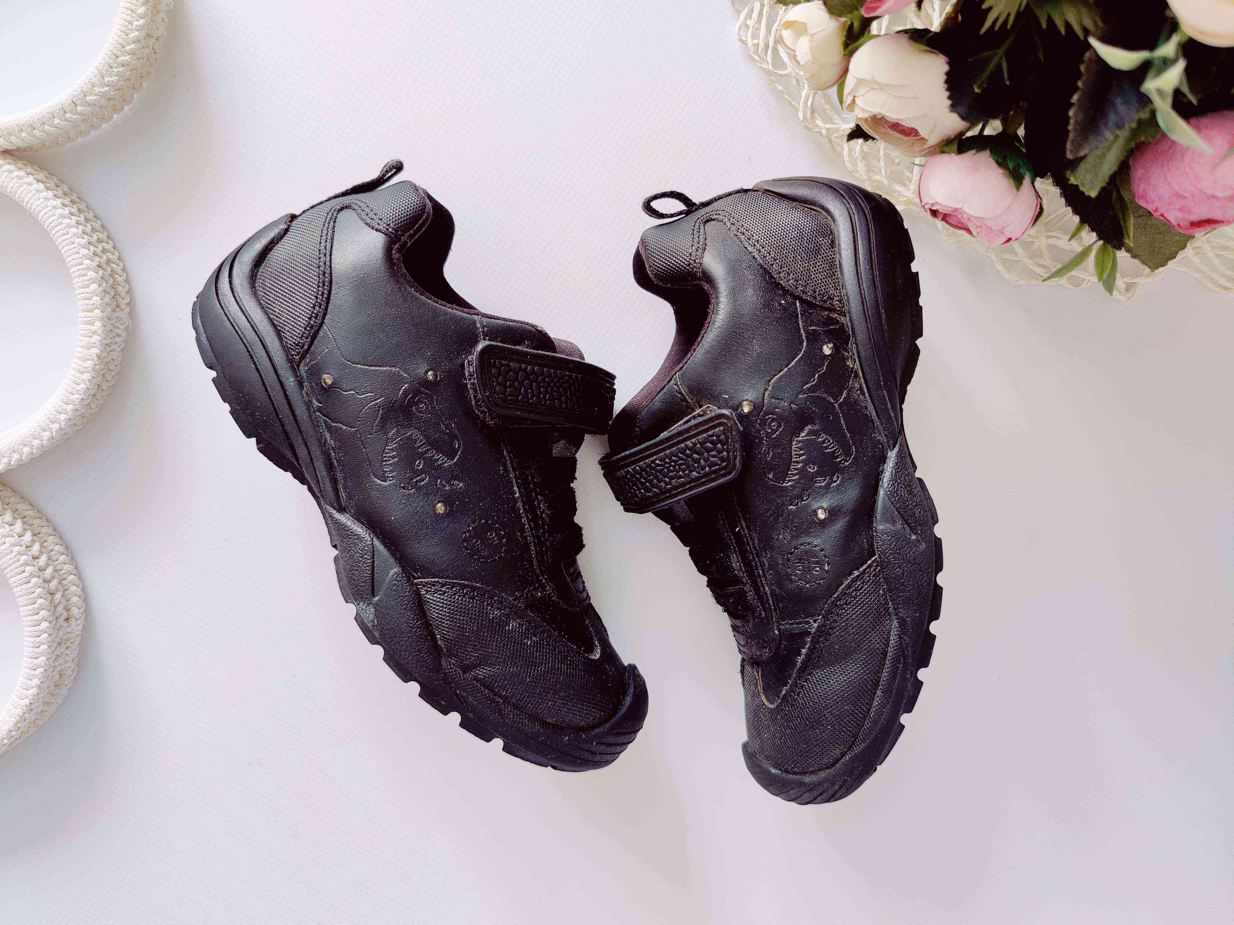 28 (18 см) Шкіряні кросівки з мигалками