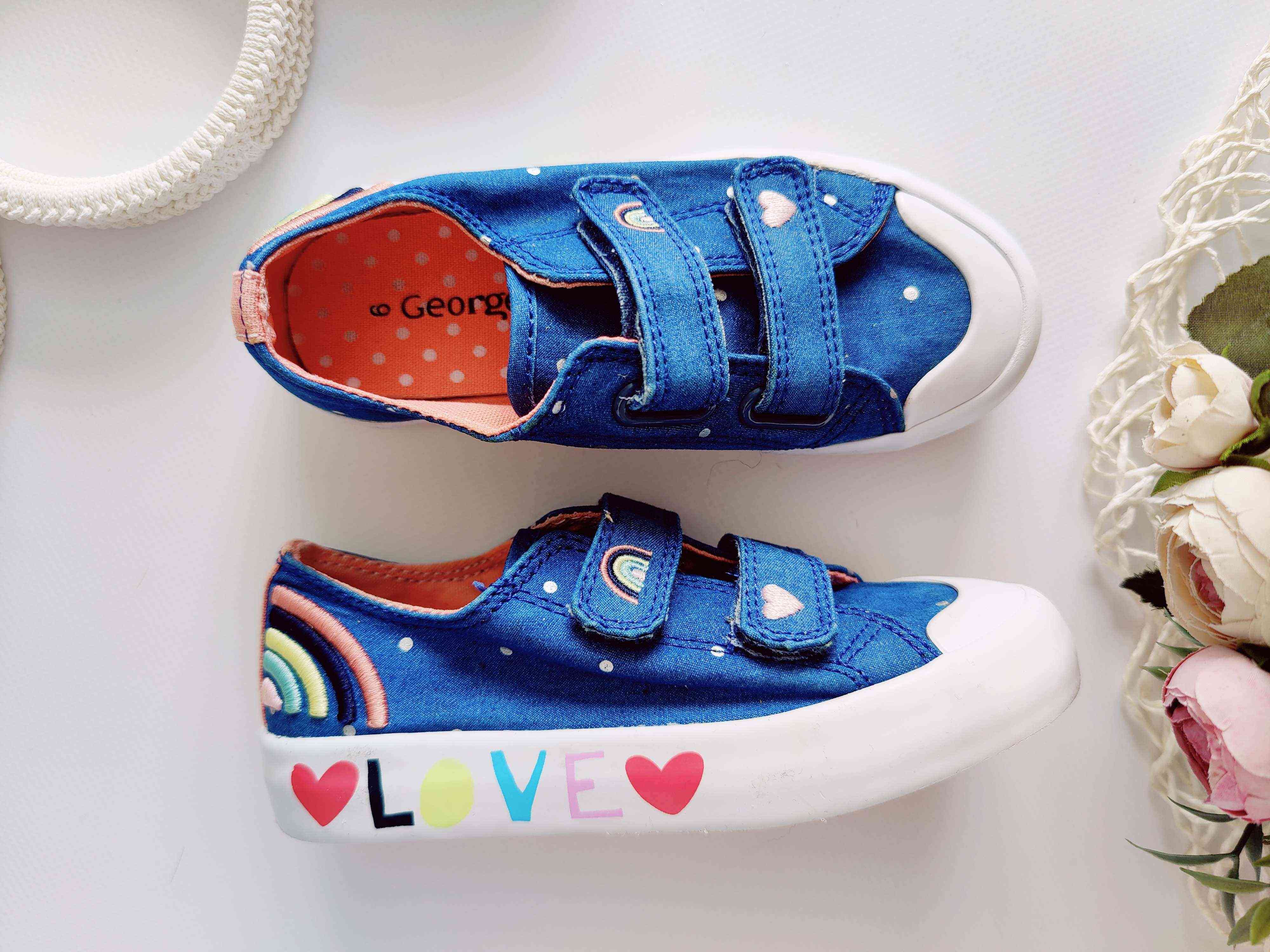 27 (17,5 см) Джинсовые кеды на липучке