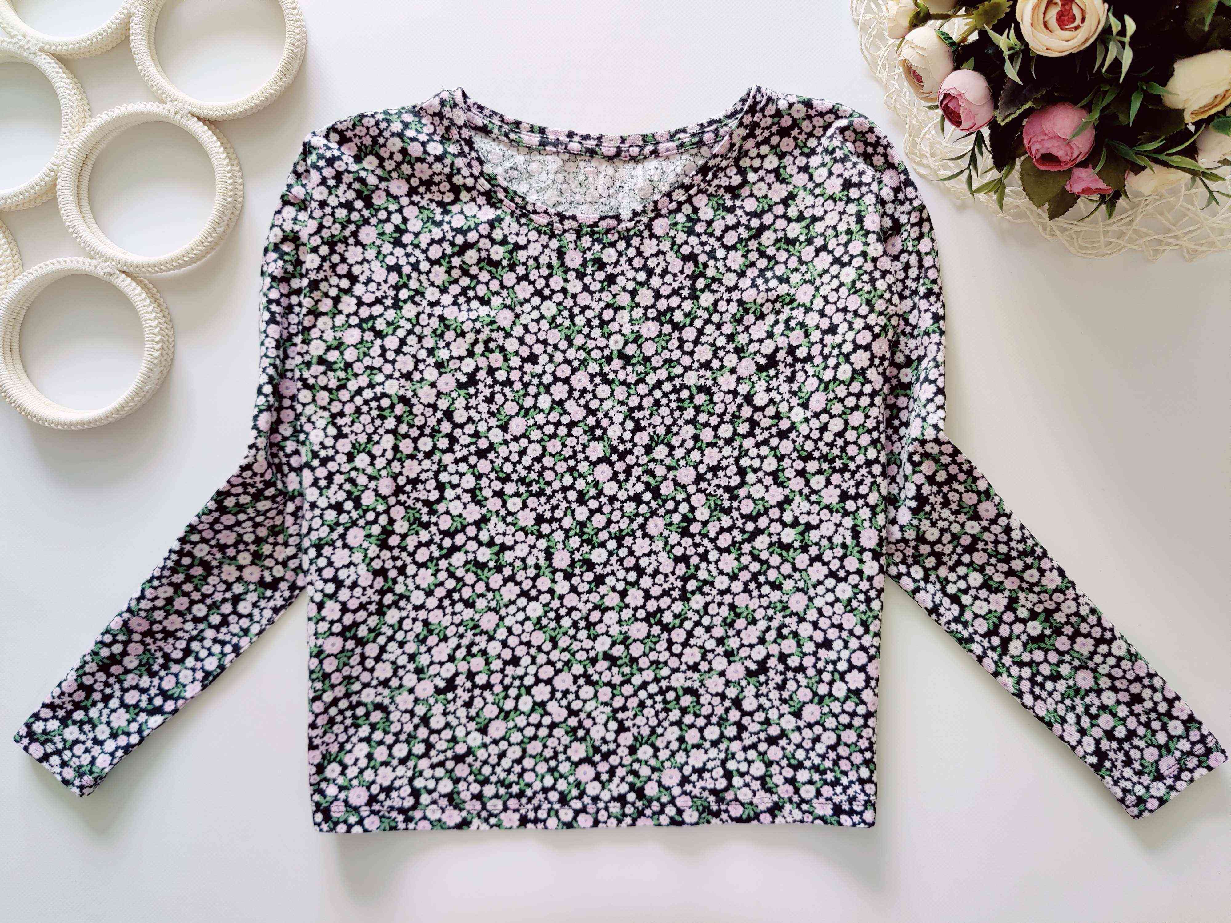 11 лет, рост 152 Цветочный реглан