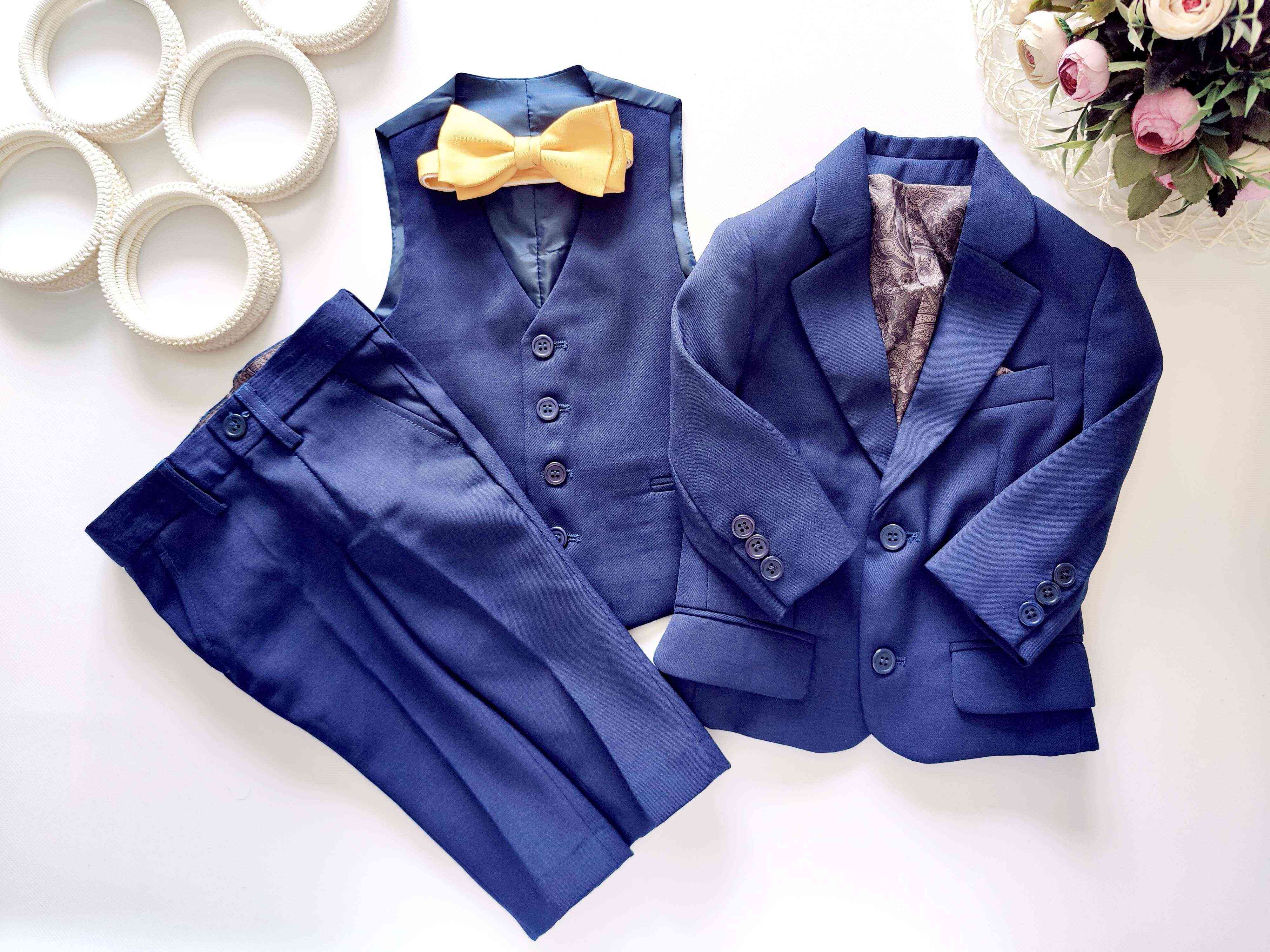 12,18 мес, рост 80,86 Нарядный брючный костюм для мальчика Paisley of LONDON