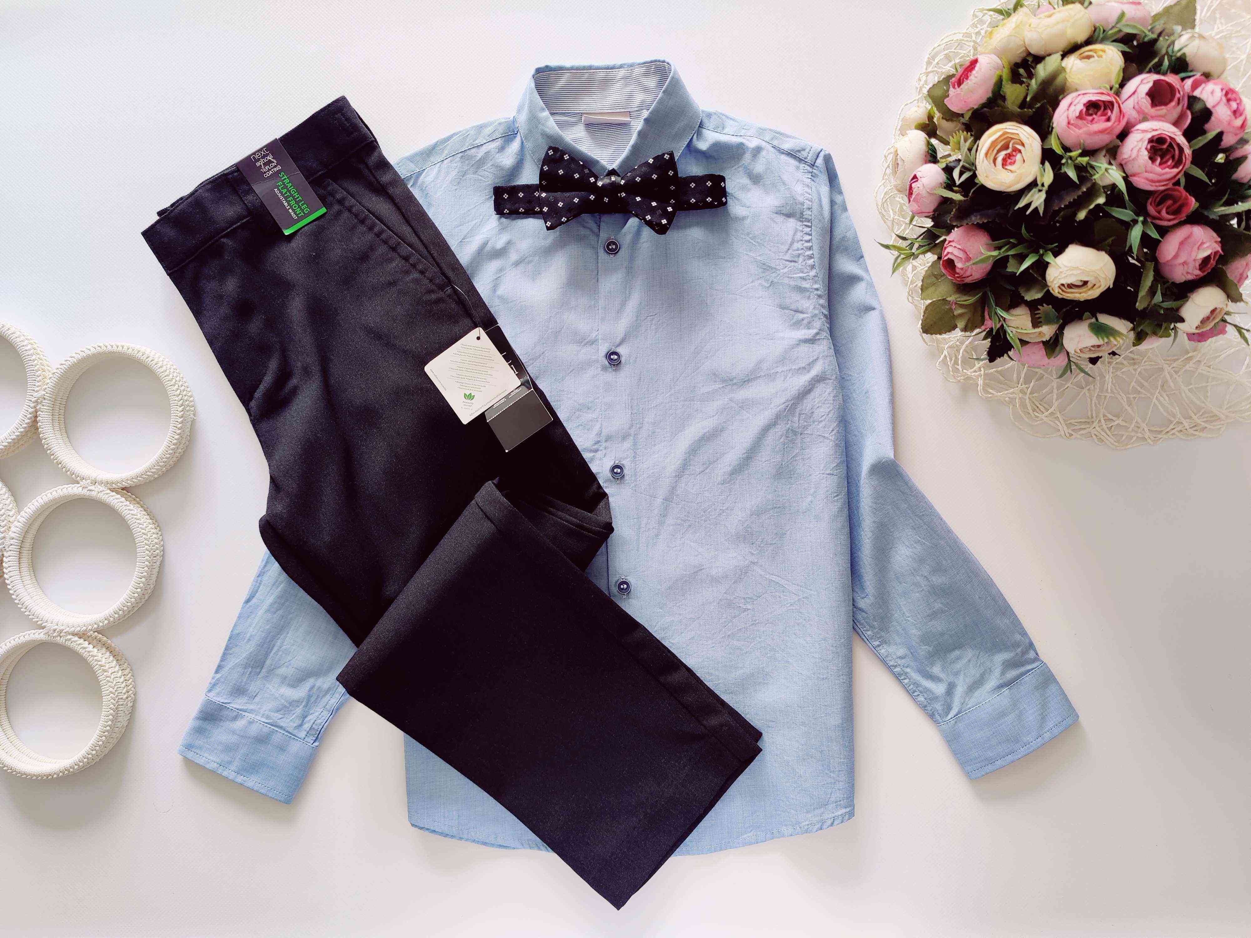 9 лет, рост 134 Новые брюки с рубошкой