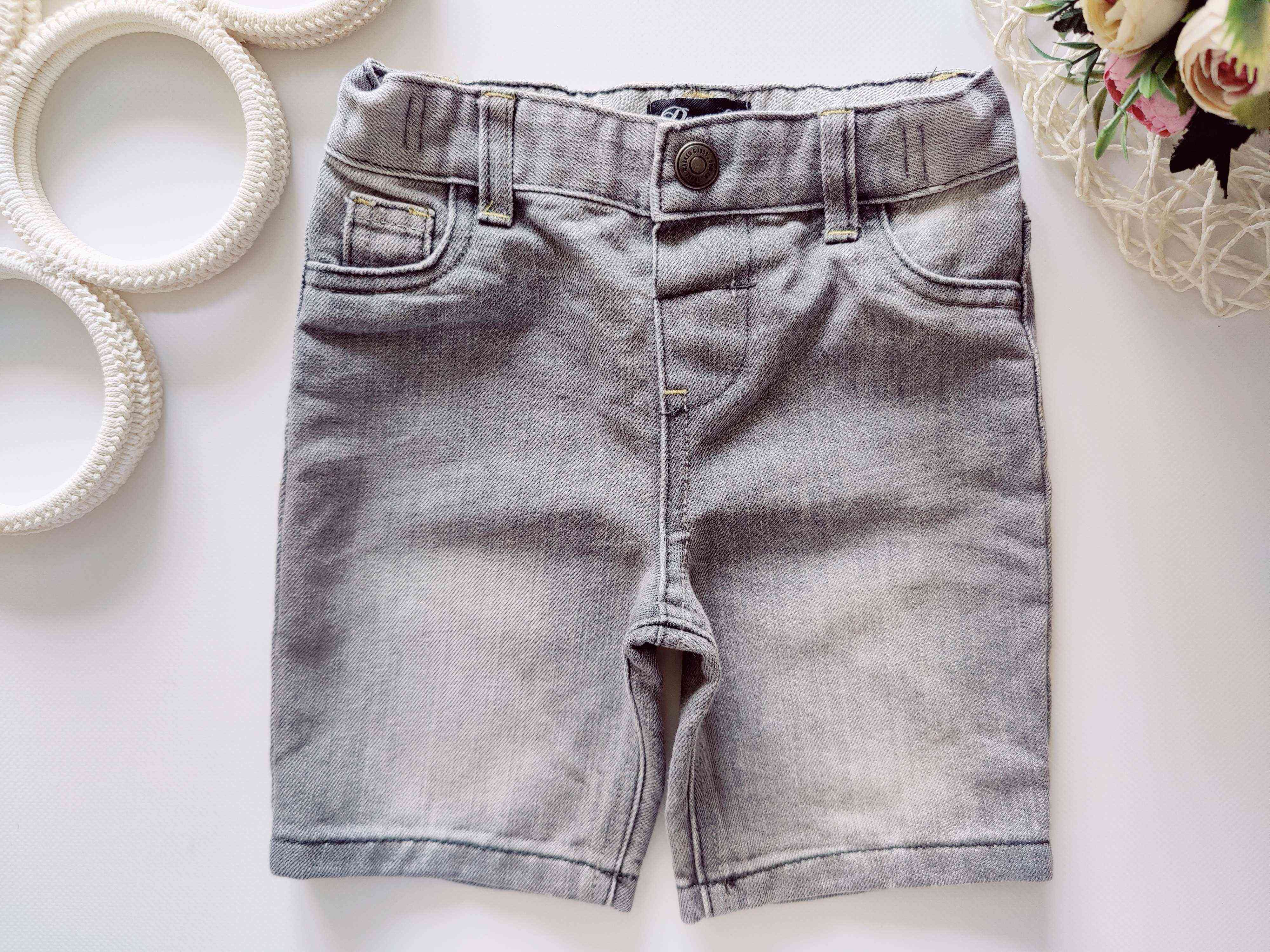 12,18 міс, зріст 86 Сірі джинсові шорти хлопчику
