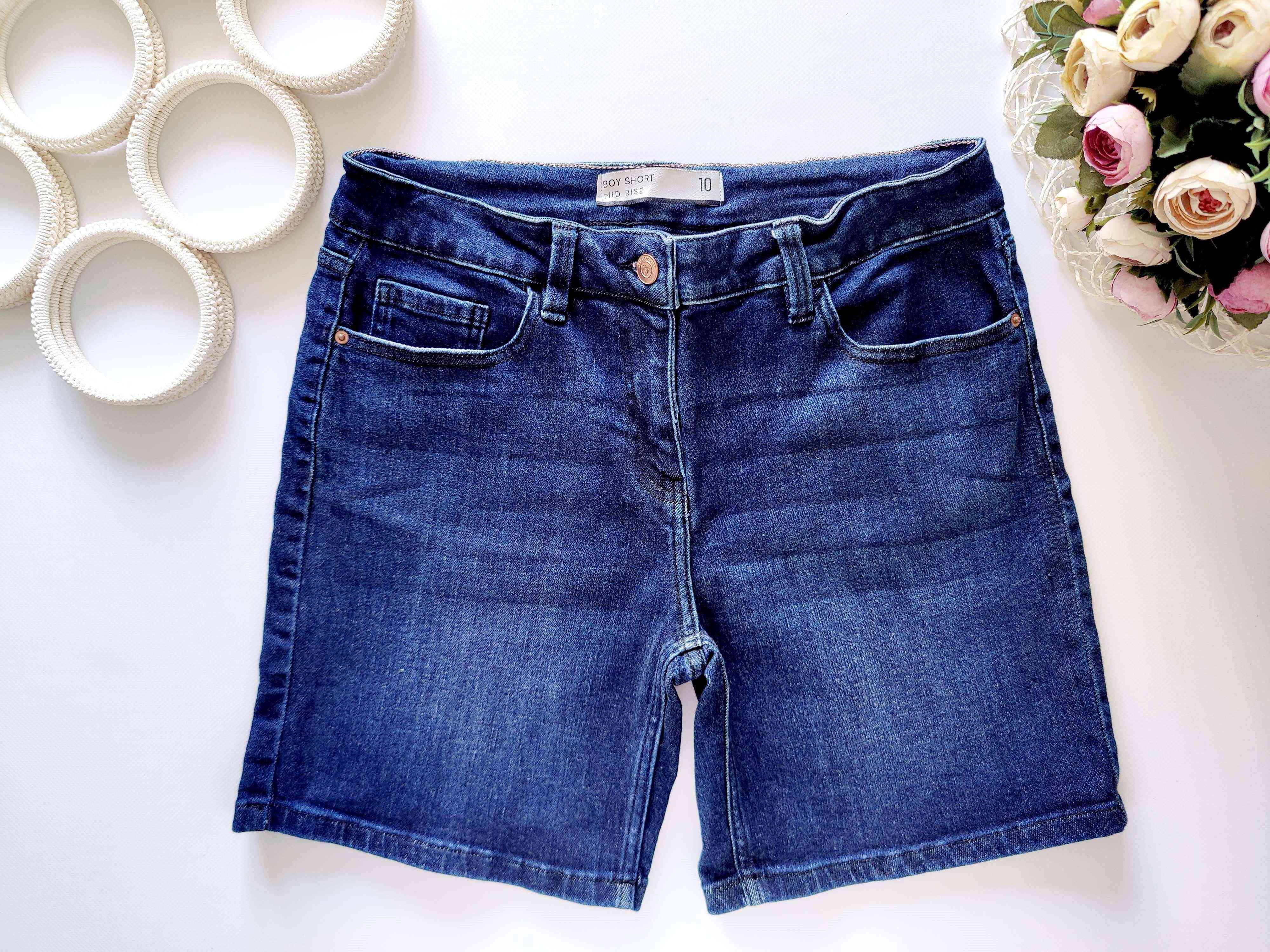 Мягкие джинсовые шорты Boy short mid rise