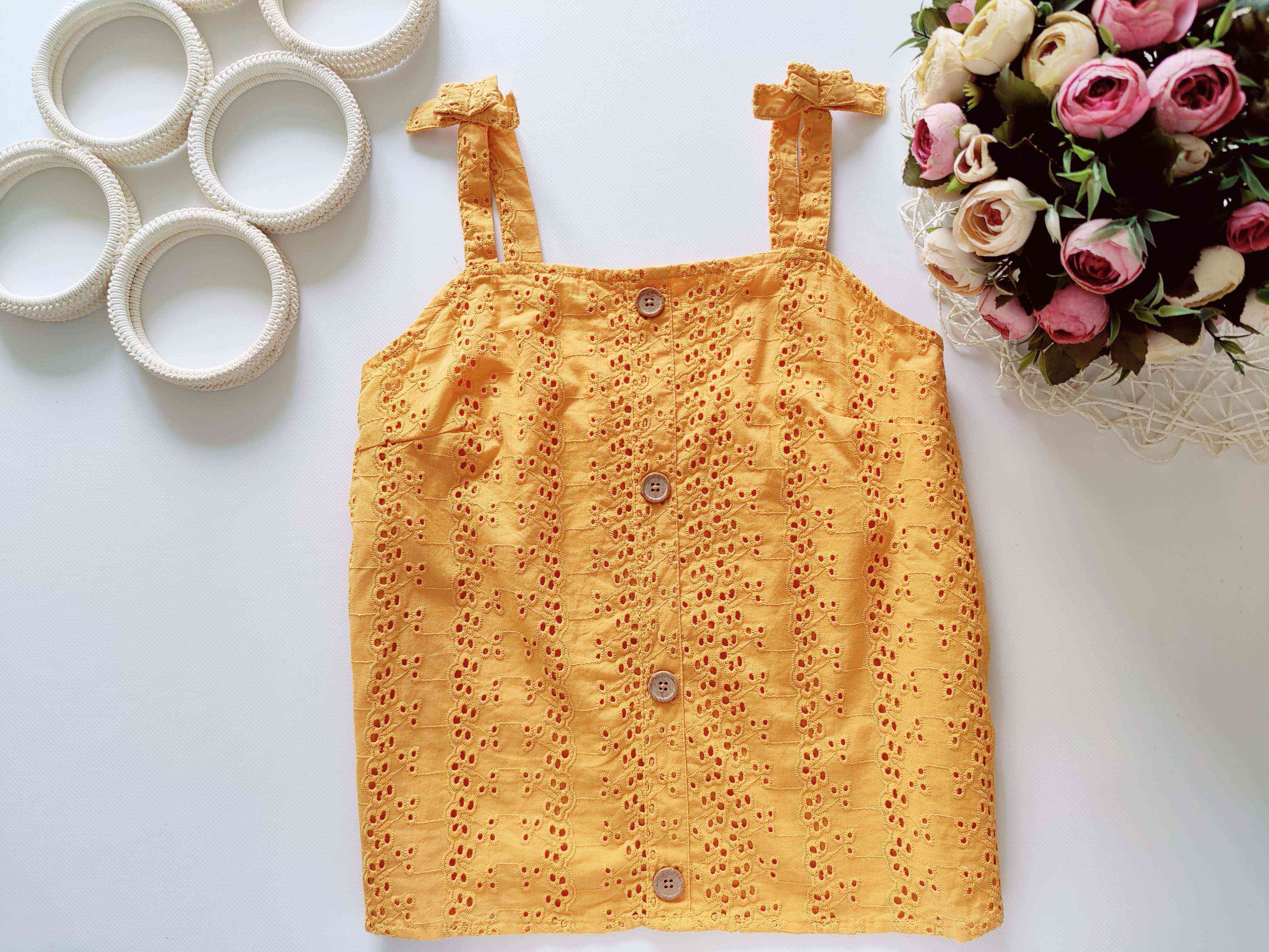 11,12 лет, рост 152 Новая горчичная майка