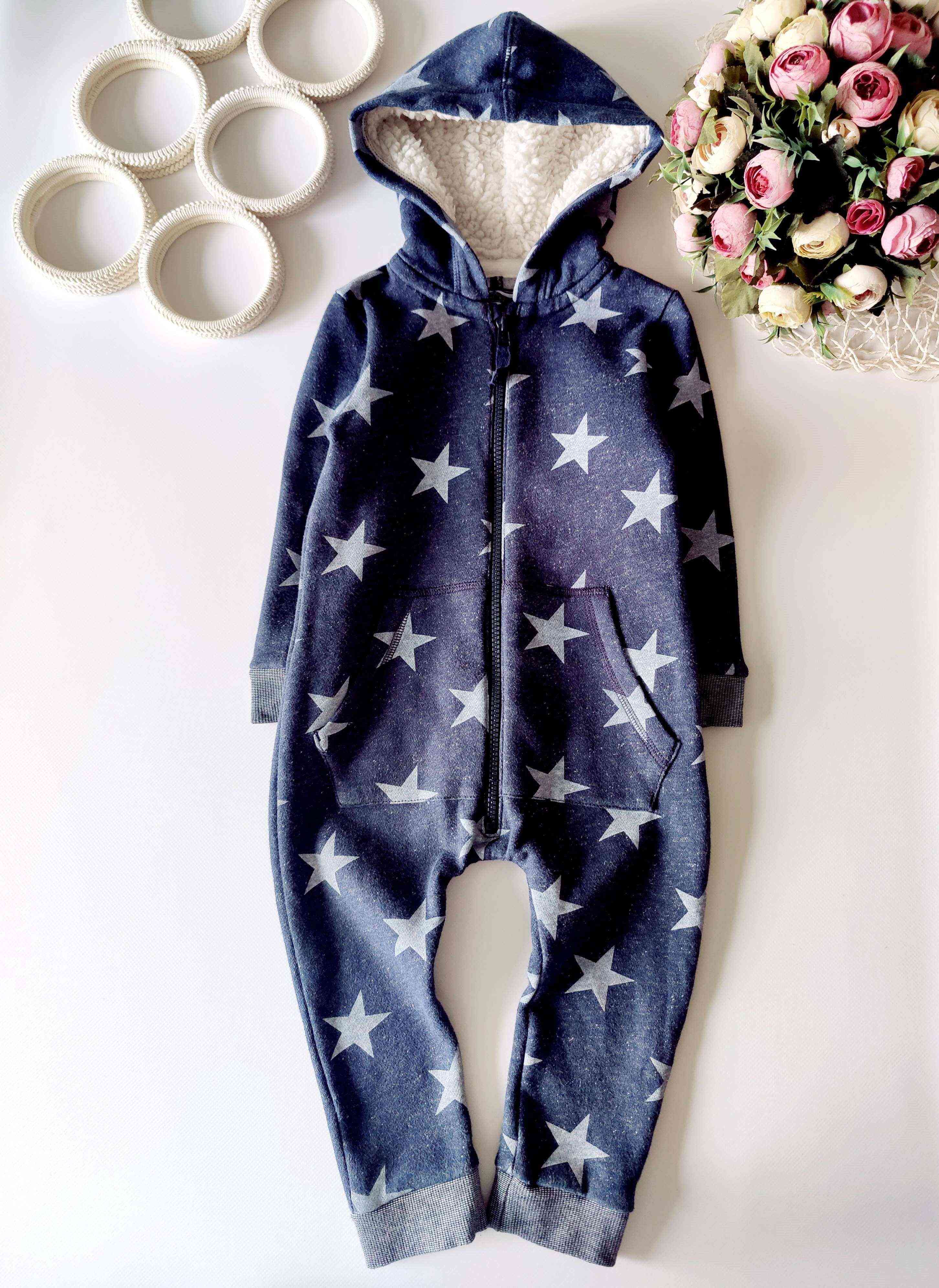 1,5,2 года, рост 92 Теплый ромпер