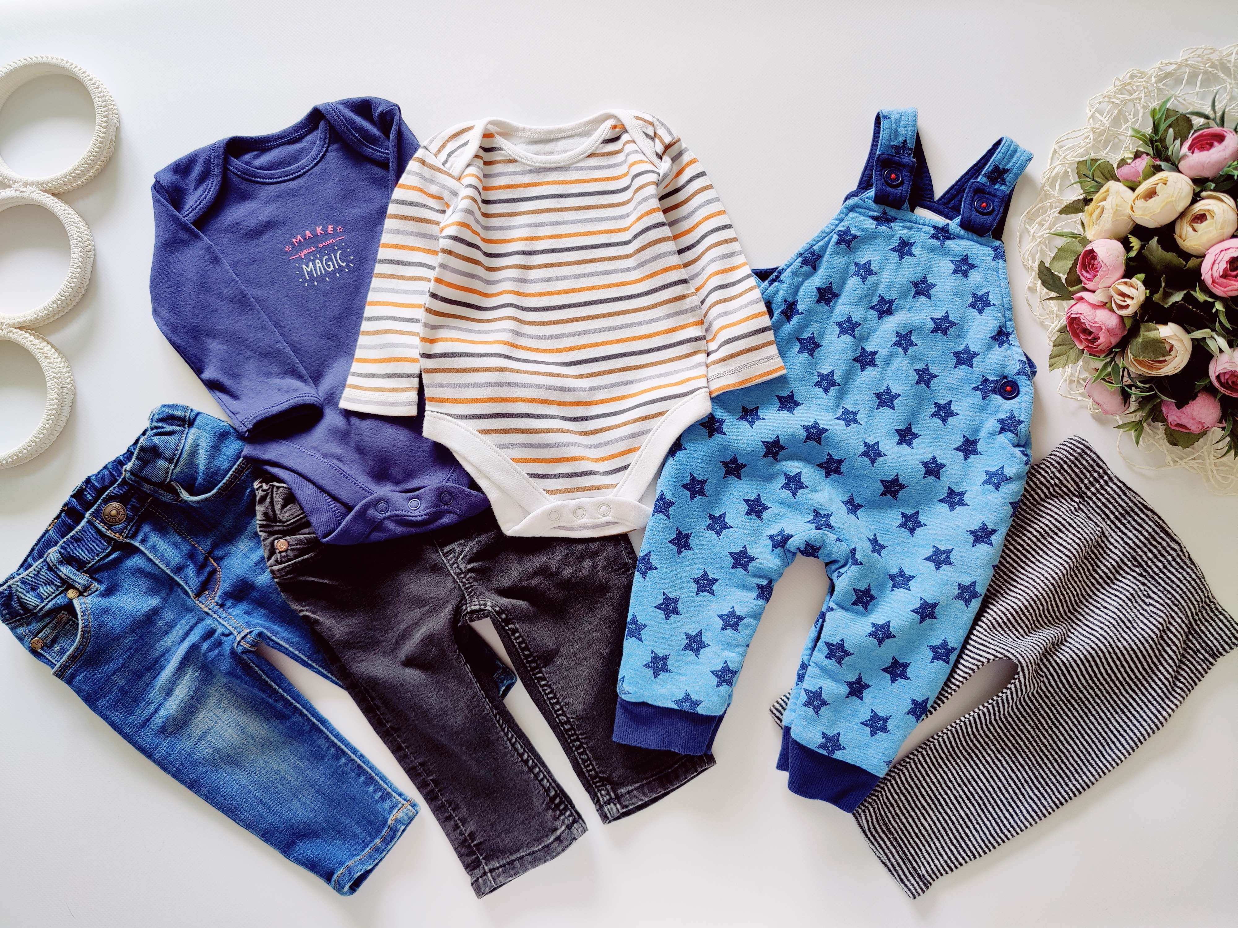 3,6 міс Теплий ромпер на синтепоні, два боді, двоє джинс та штани