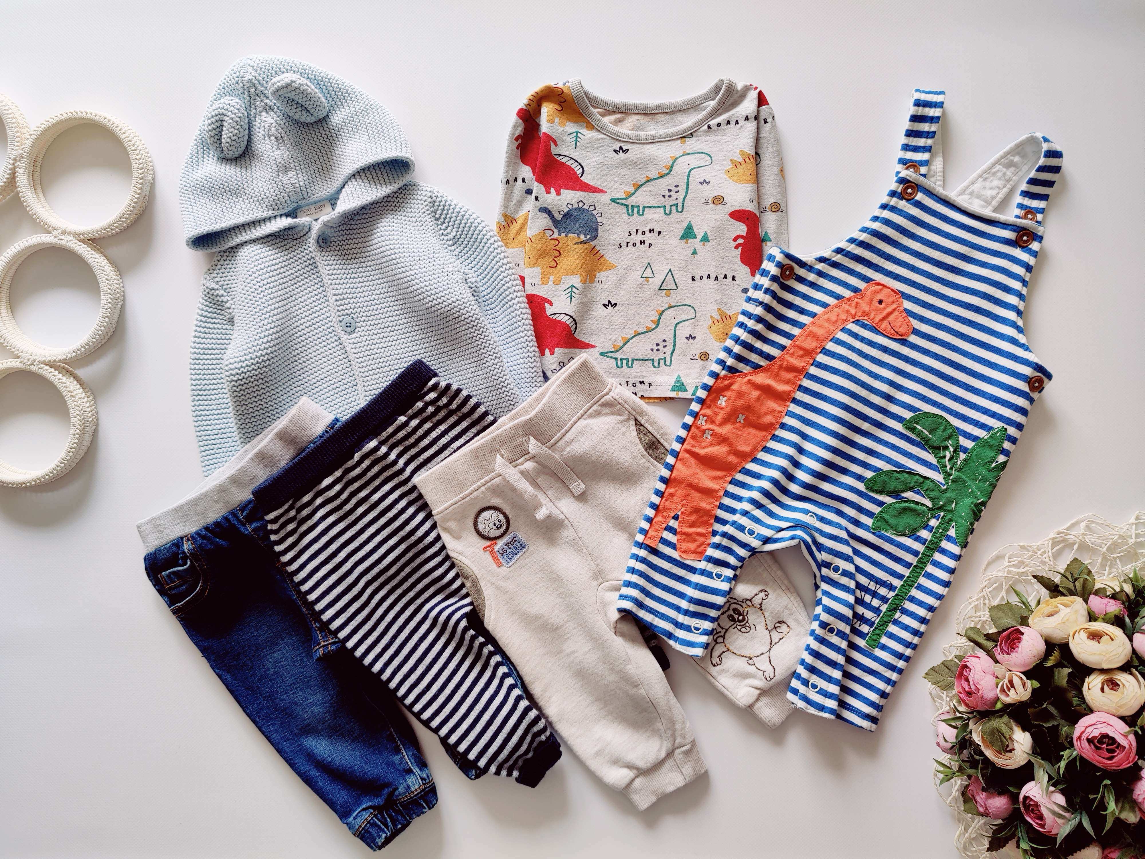 3,6 міс Тепла кофта, ромпер з начосом, двоє штанів, реглан та стрейчові джинси