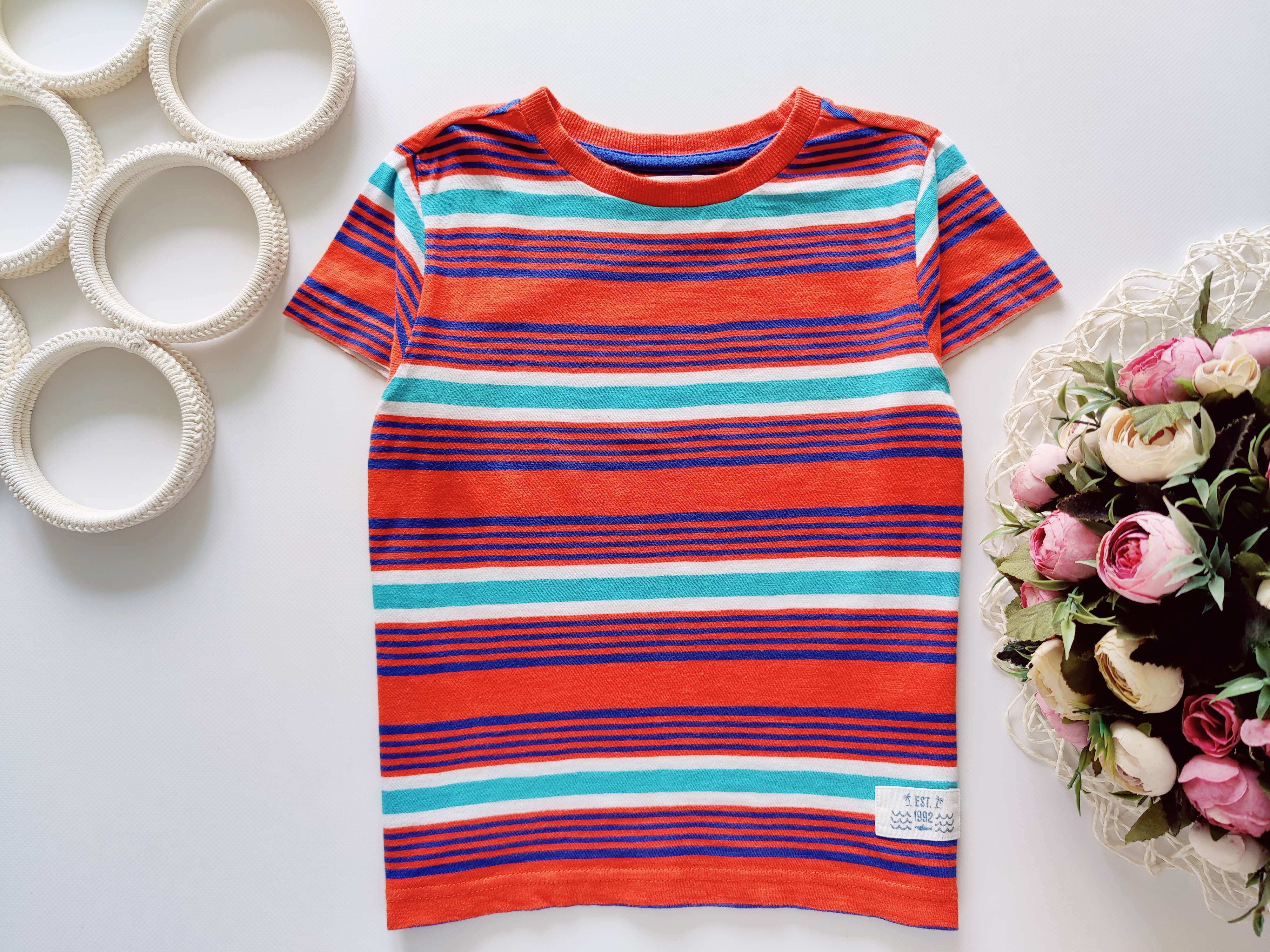 3,4 года, рост 104 Полосатая футболка