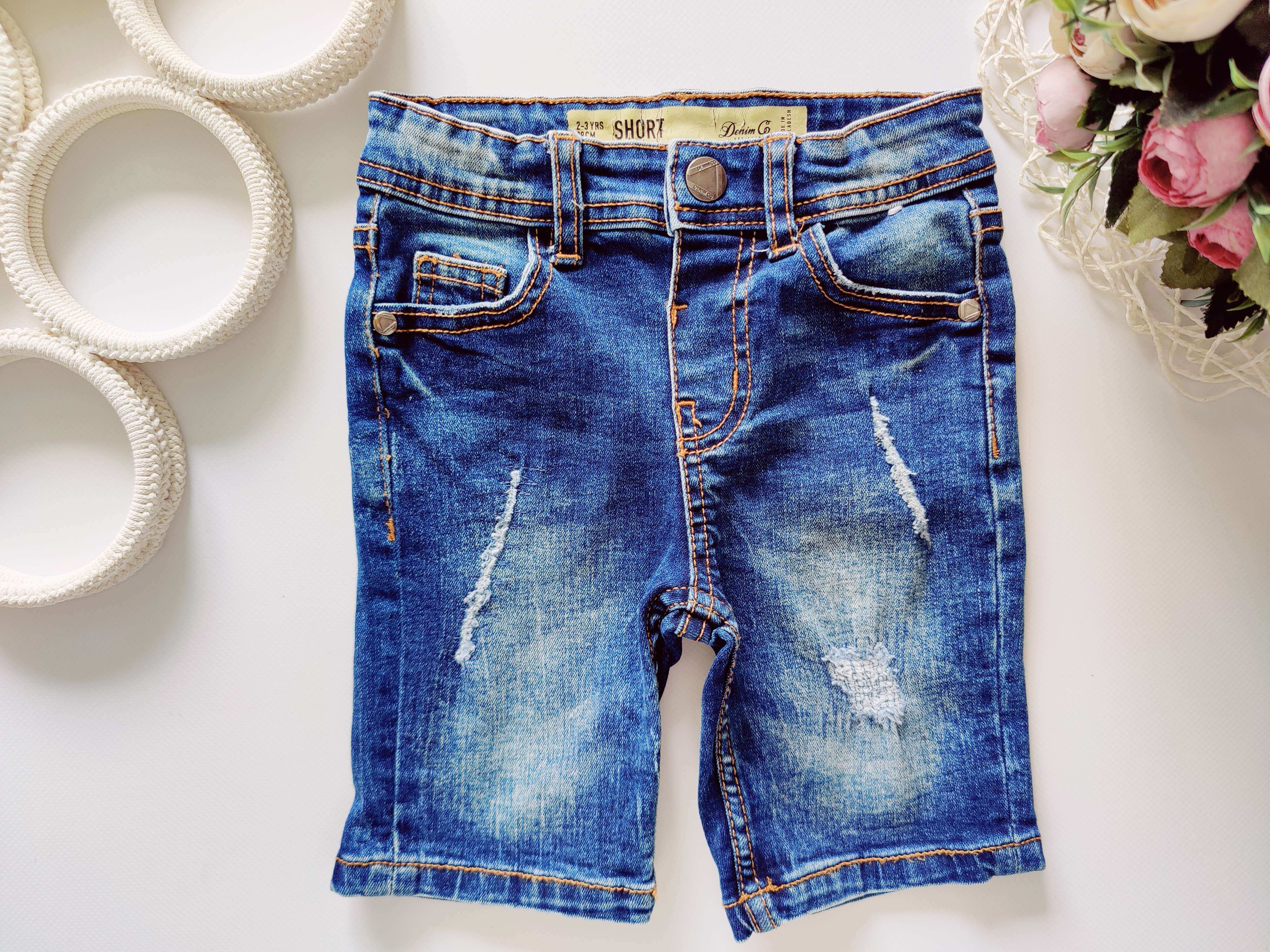 2,3 роки, зріст 98 Модні джинсові шорти