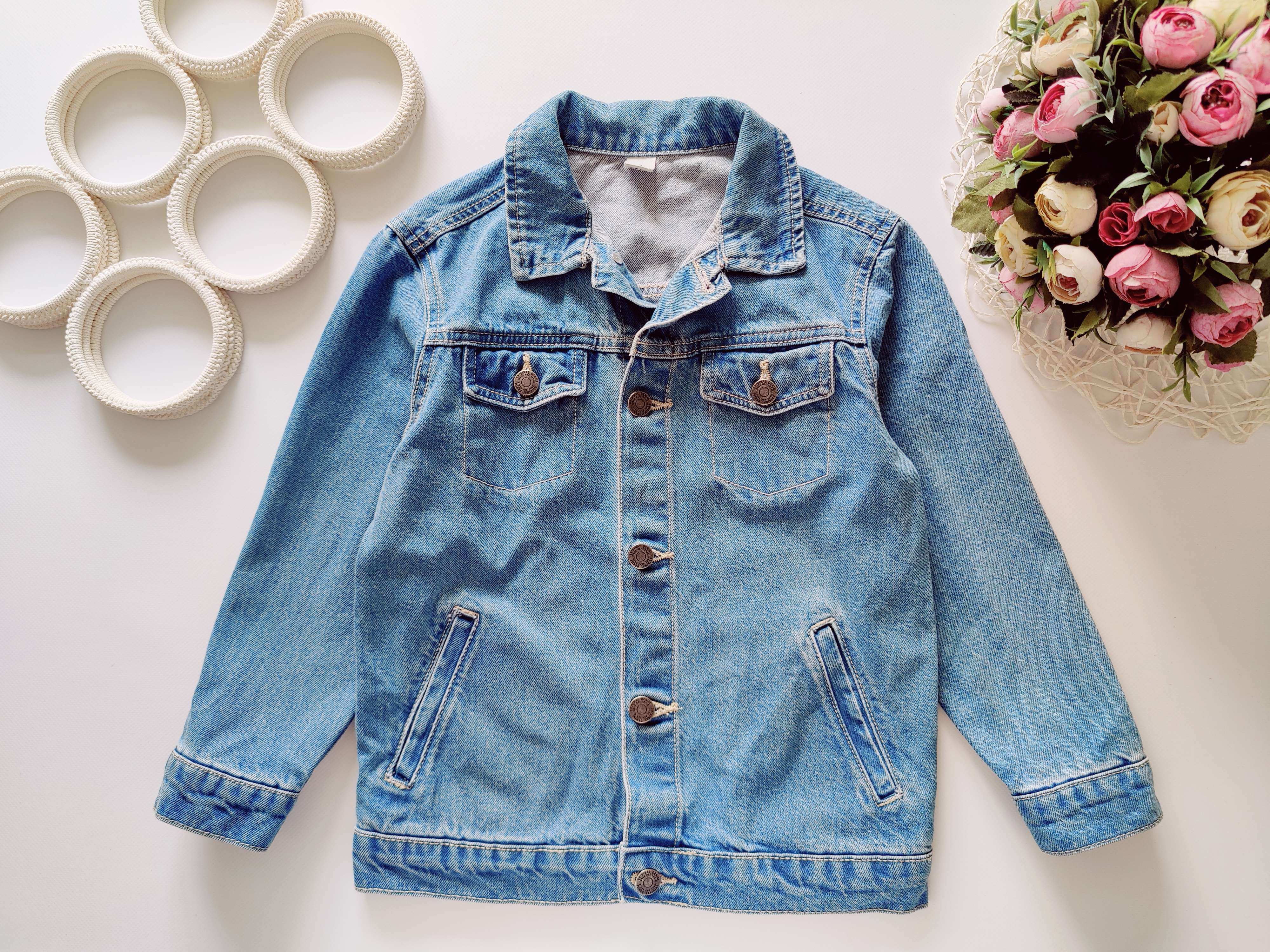 7,8 лет, рост 122,128 Джинсовка детская