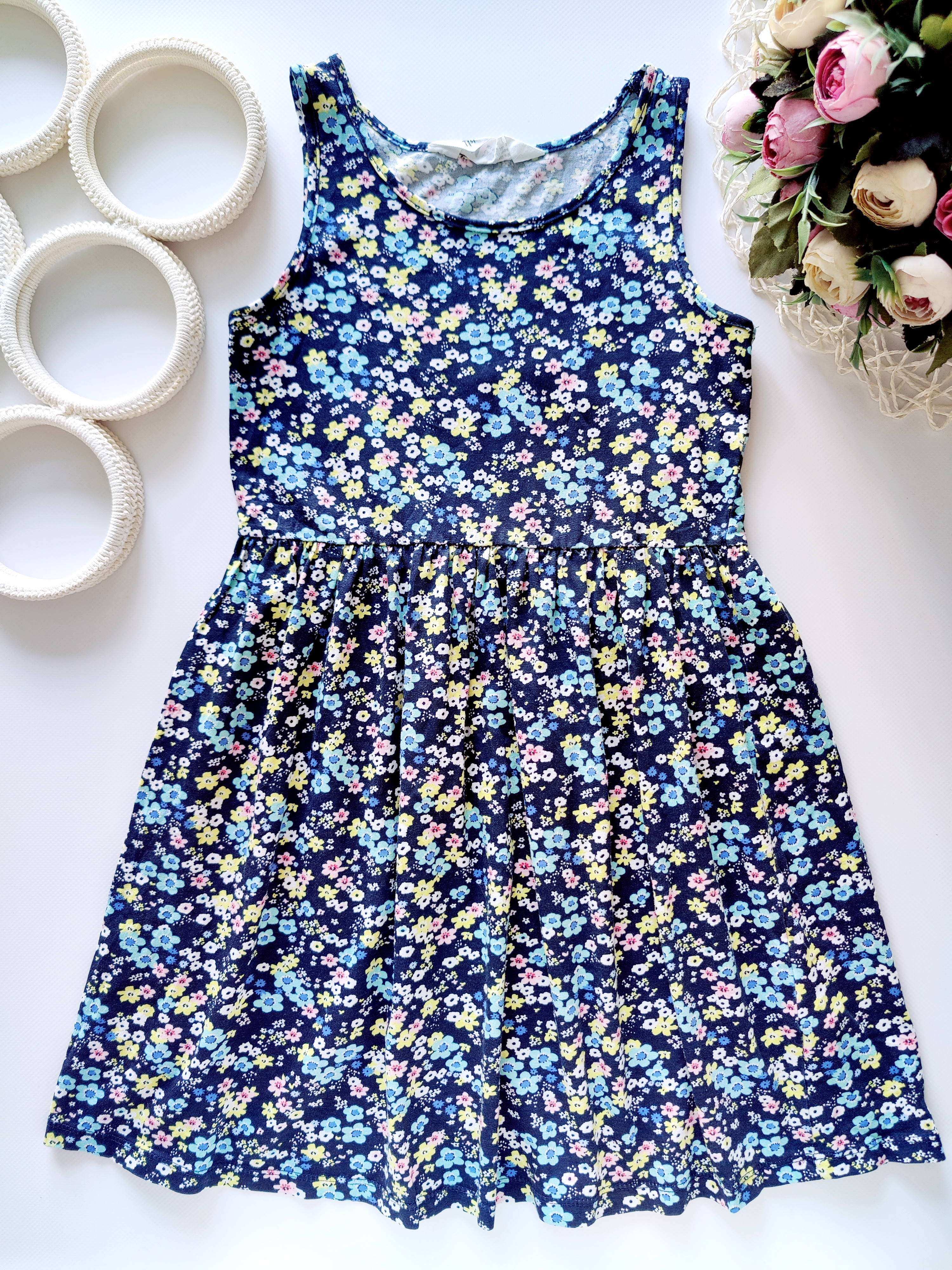 6,8 лет, рост 122,128 Трикотажный сарафан