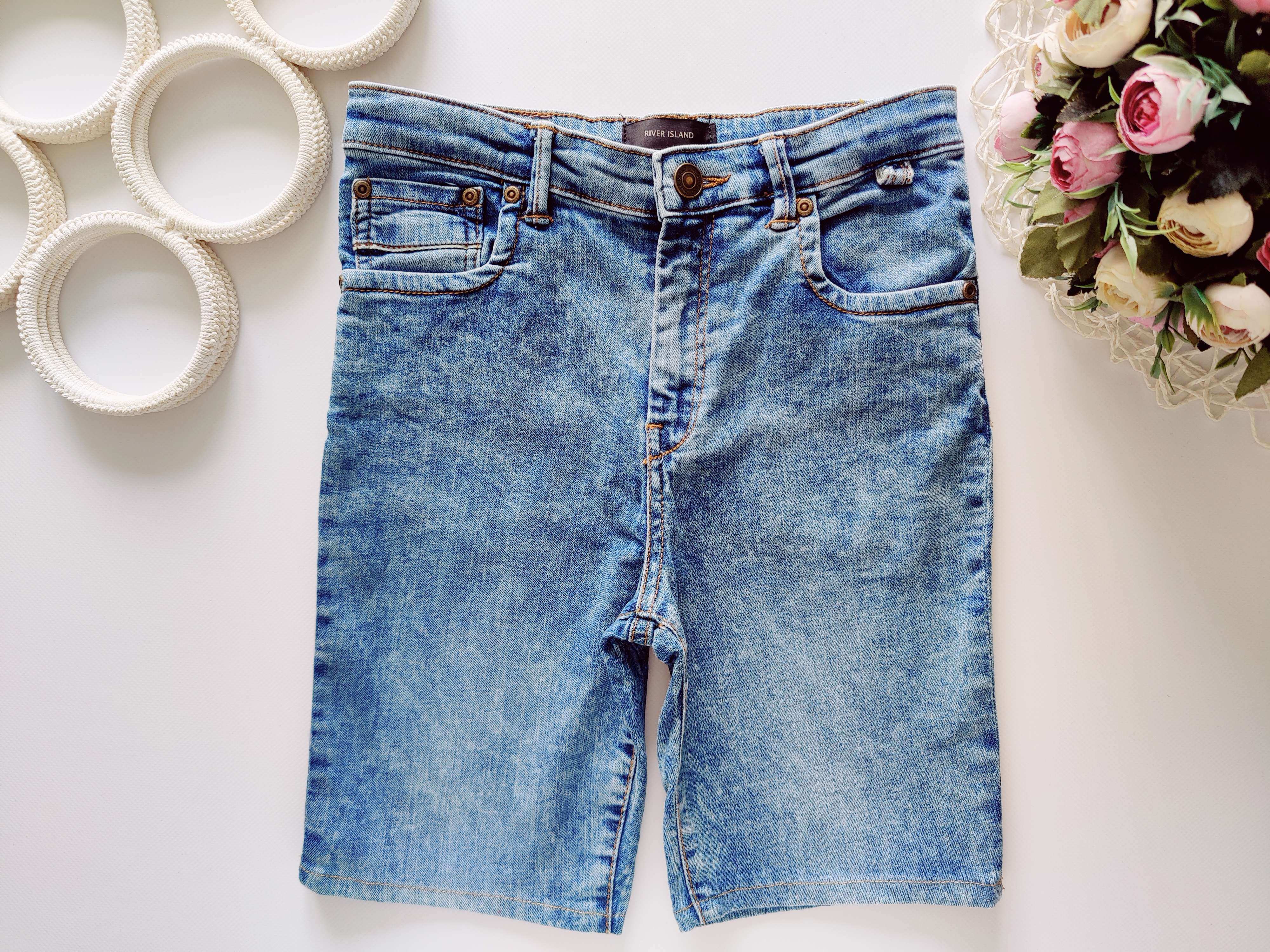 10 лет, рост 140 Джинсовые шорты стрейч