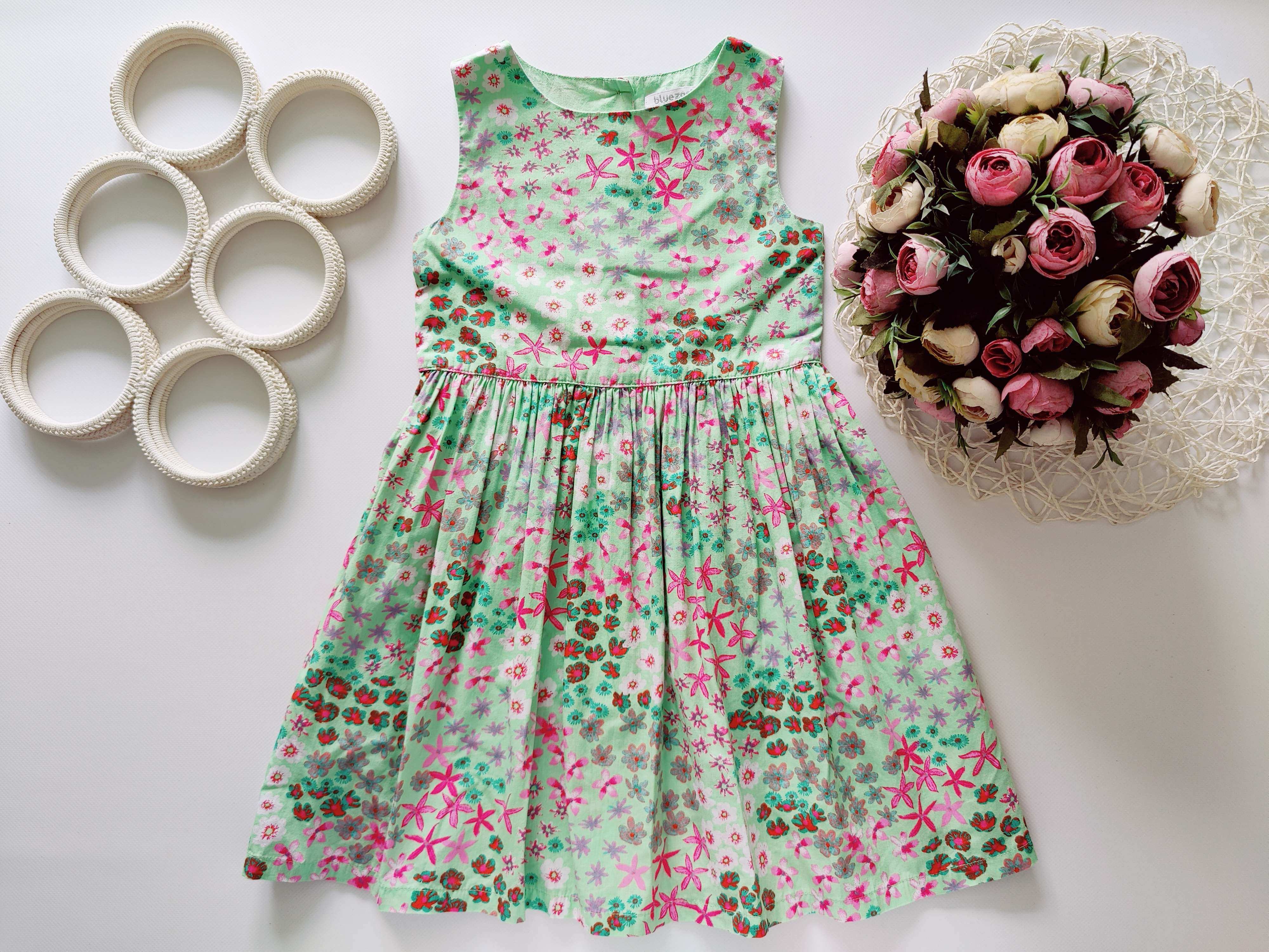 6 лет, рост 116 Салатовое хлопкове платье