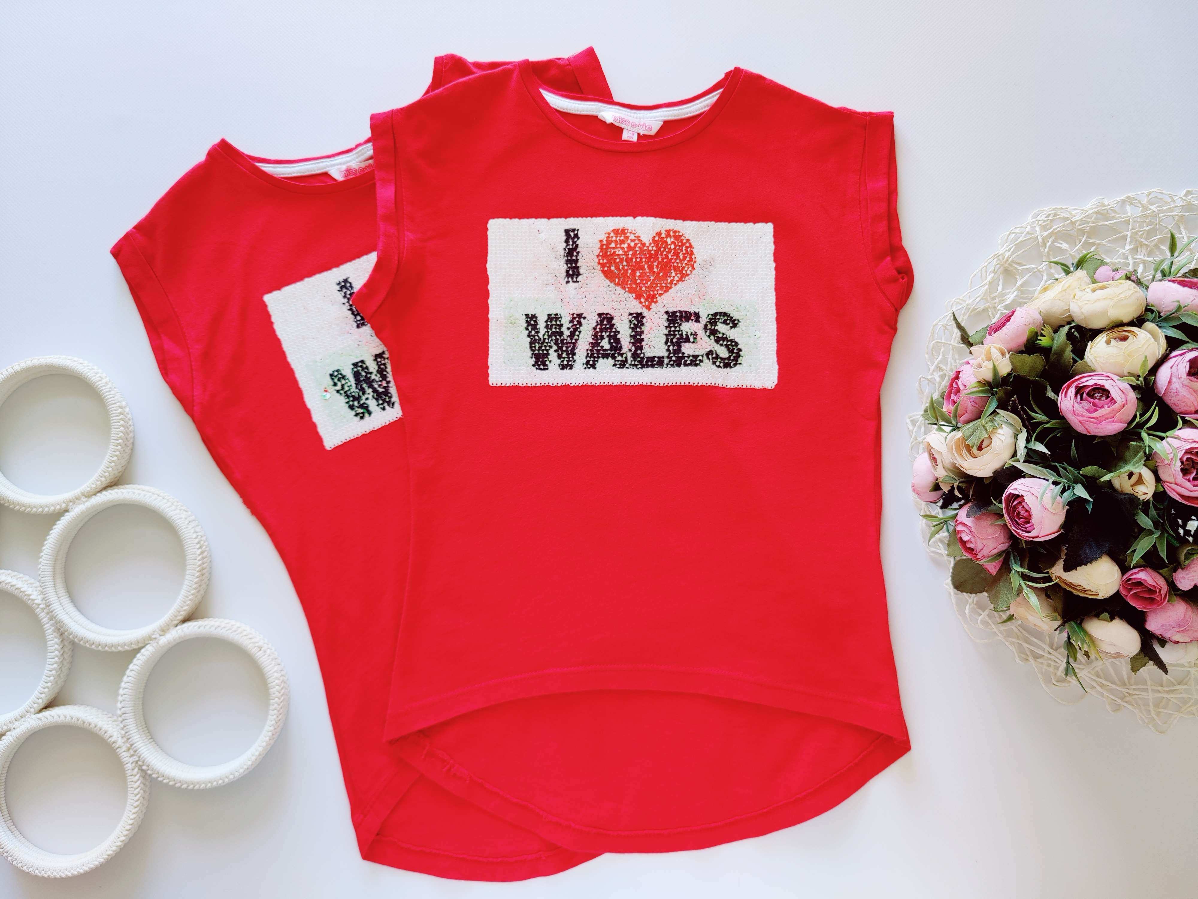 7,8 років, зріст 122,128 Футболка з паєтками