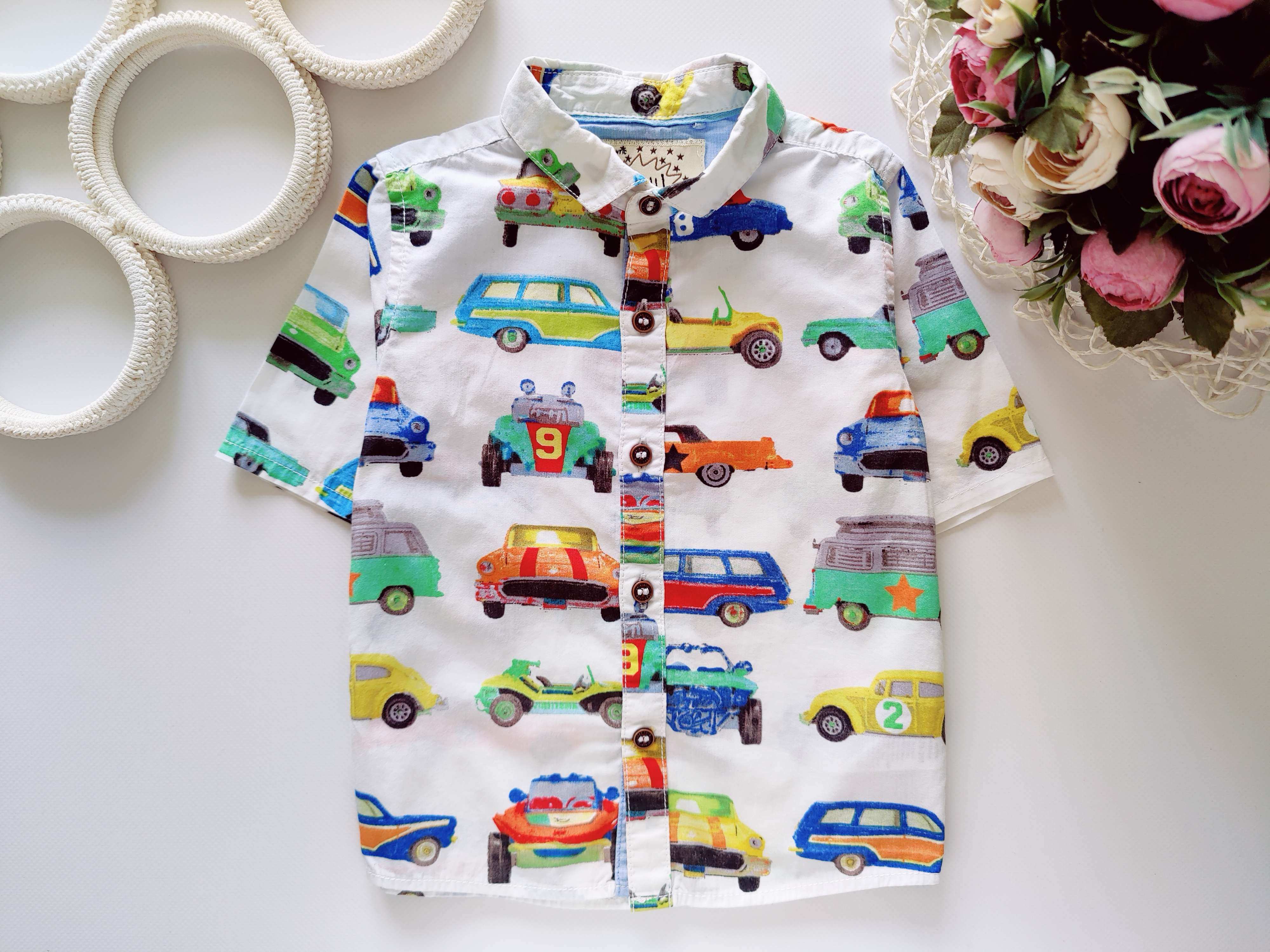 12,18 міс, зріст 86 Красива сорочка в машинках