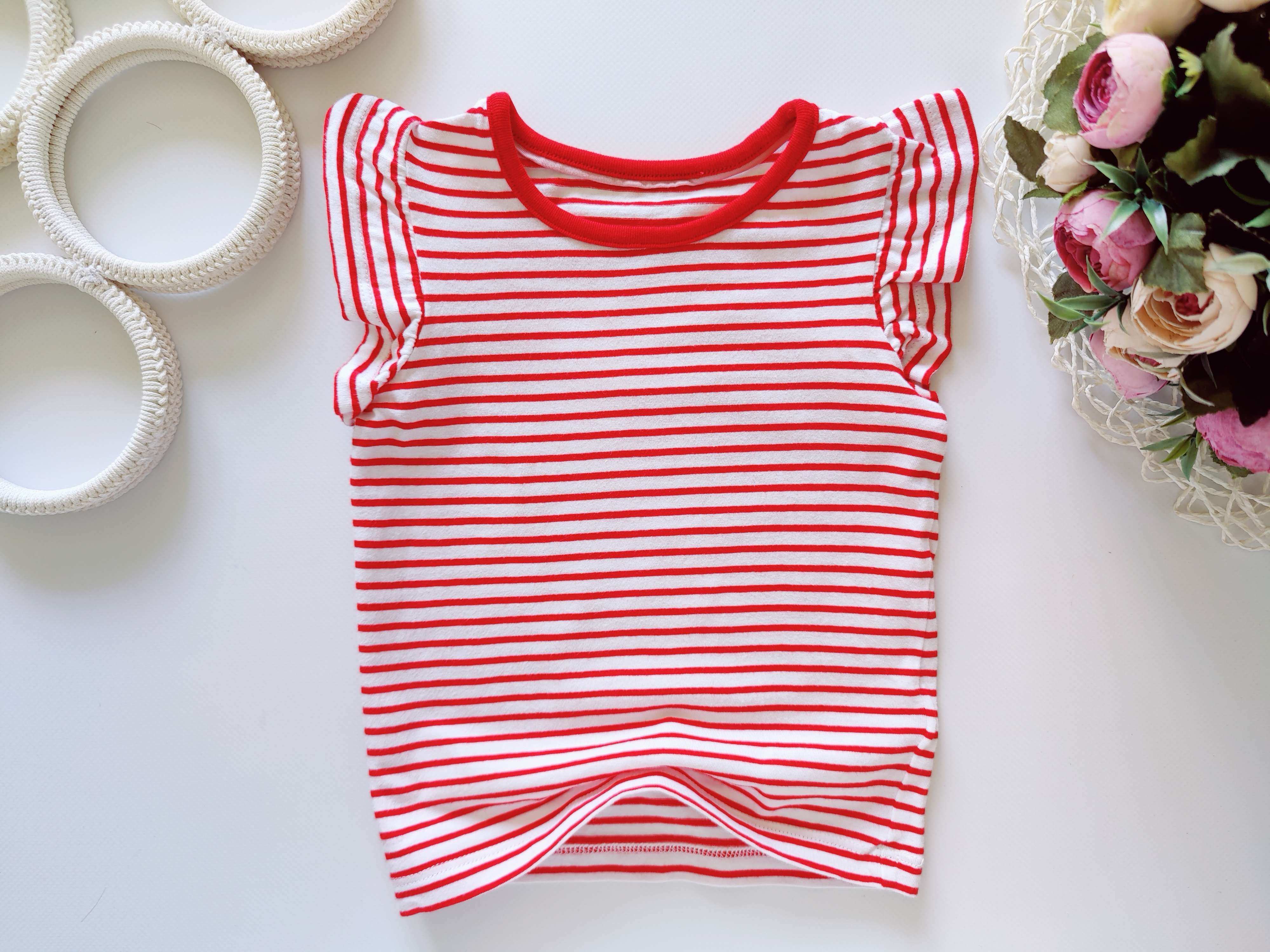 12,18 мес, рост 80,86 Полосатая футболка